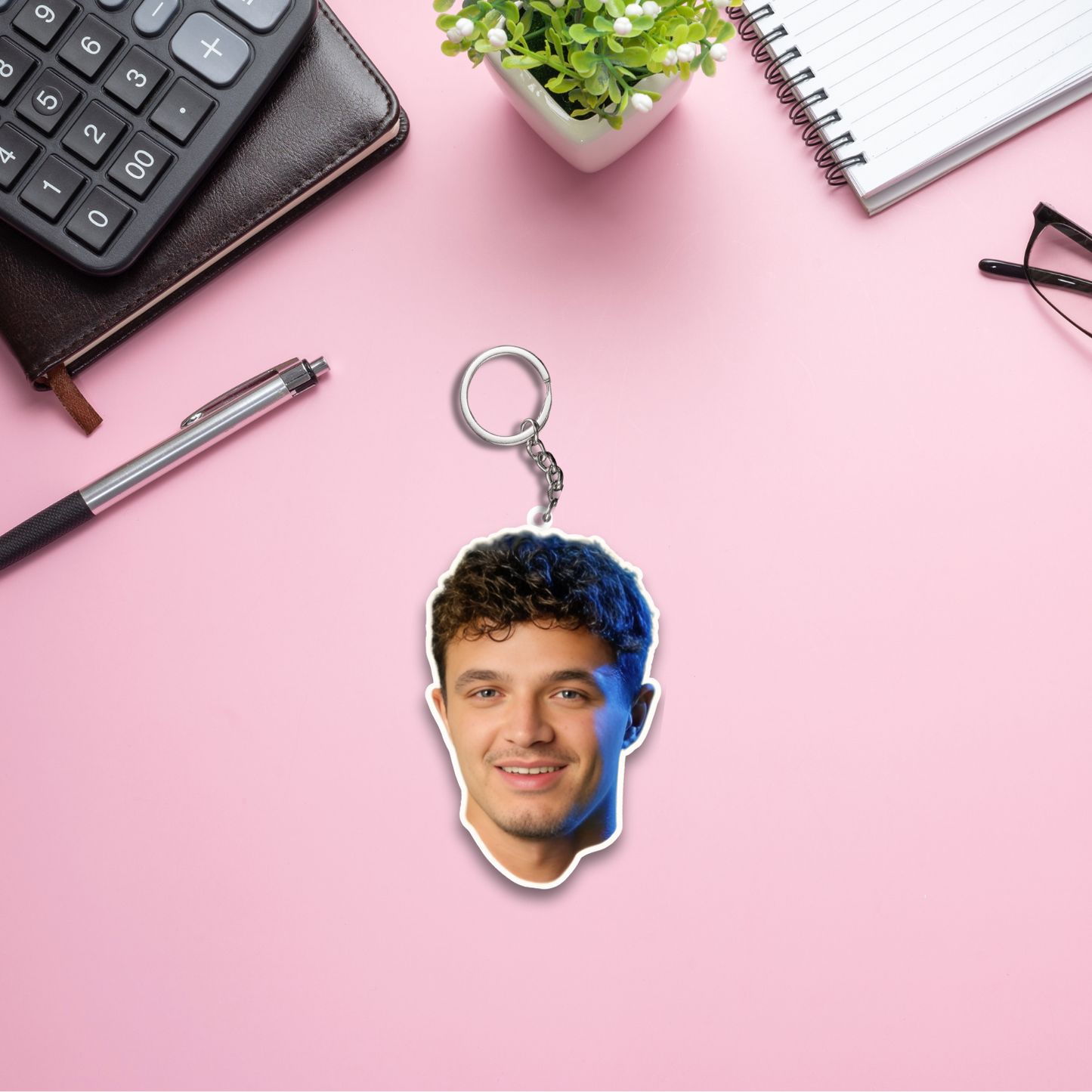 Lando Norris Both Sided Acrylic Keychain | Formula One Fan Gift