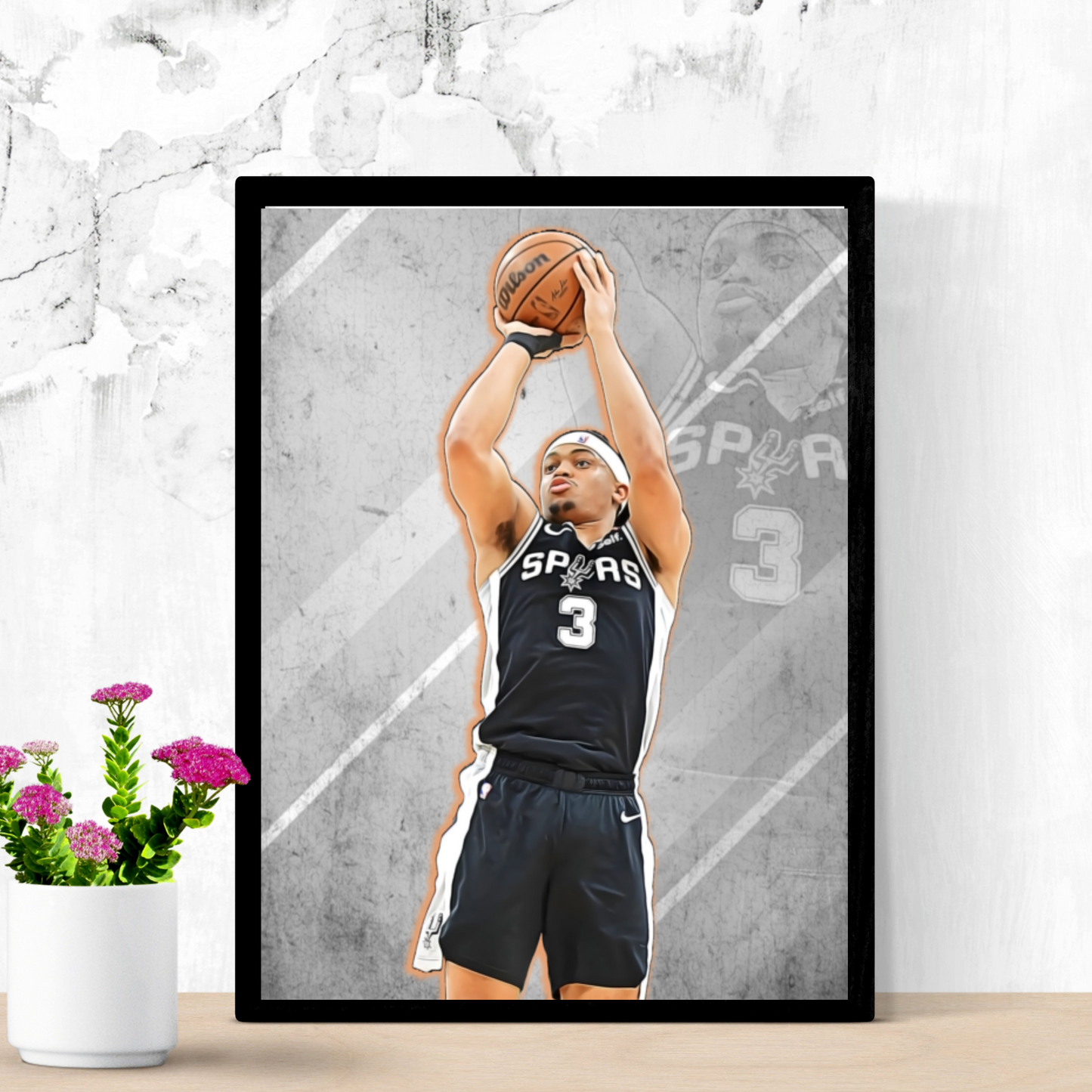 Keldon Johnson Matte Paper Poster, Frames & Hanger