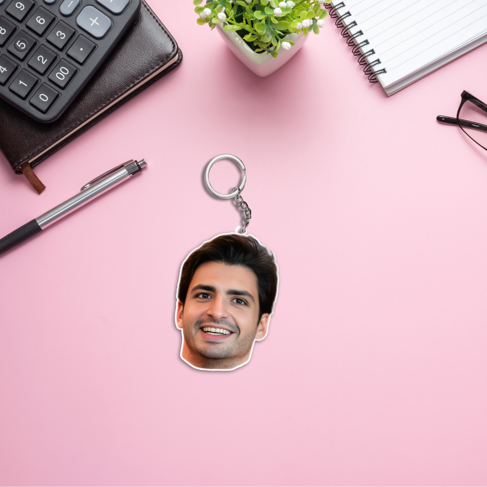 Carlos Sainz 2 Layer Acrylic Keychain | Fan Gift