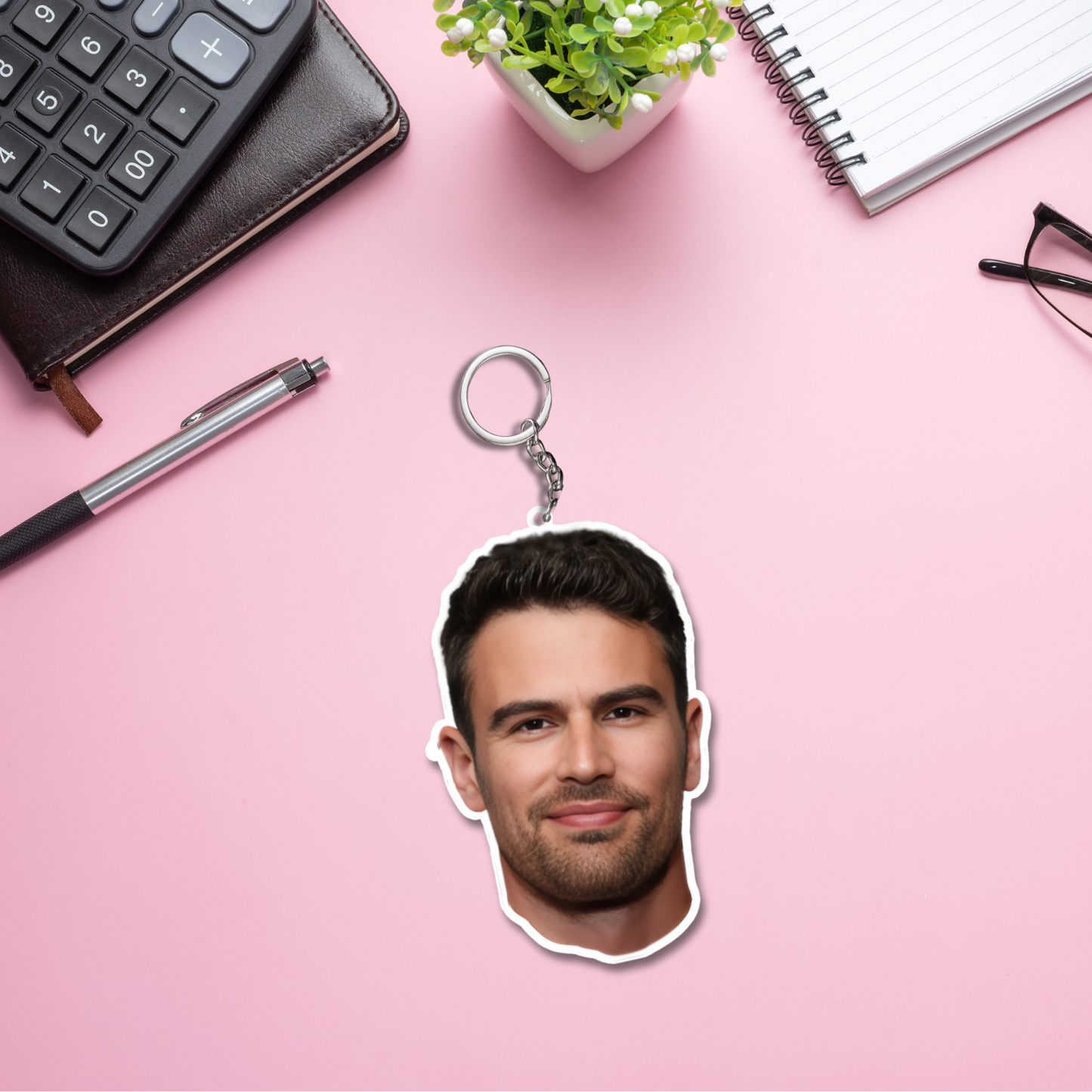 Theo James Both Sided Acrylic Keychain | Fan Gift