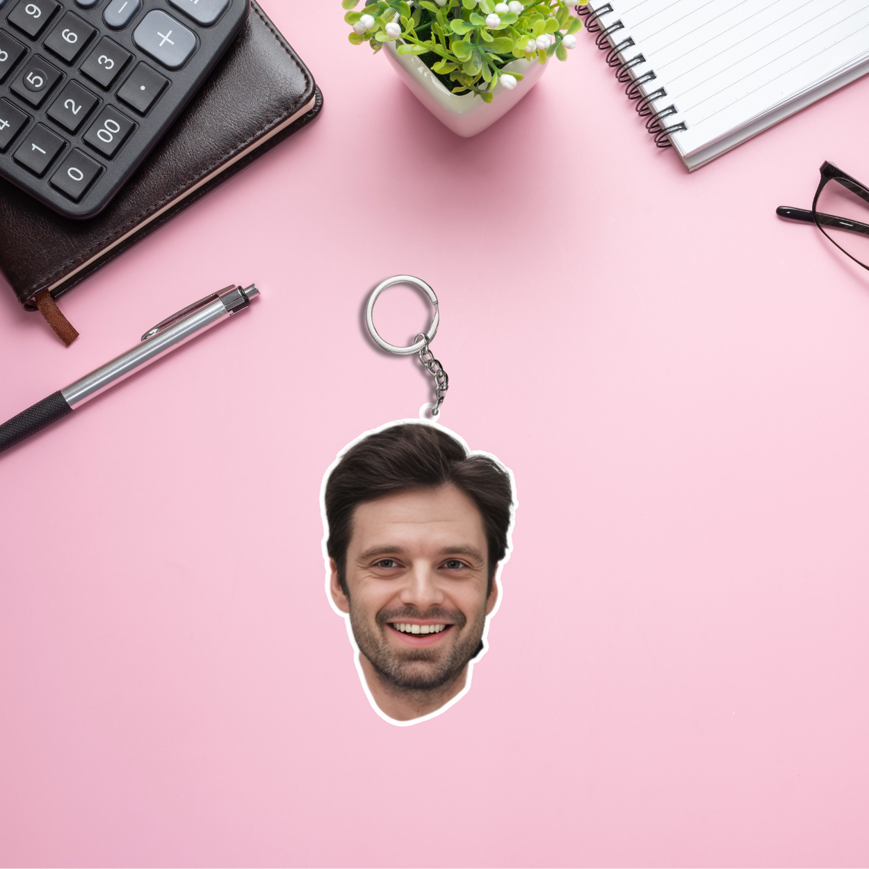 Sebastian Stan Both Sided Acrylic Keychain | Fan Gift