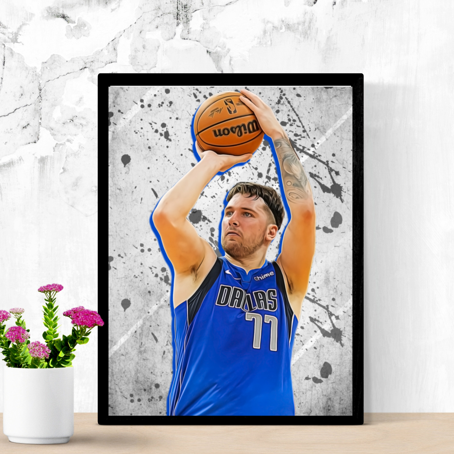 Luka Dončić Matte Paper Poster, Frames & Hanger, NBA Fan Gift