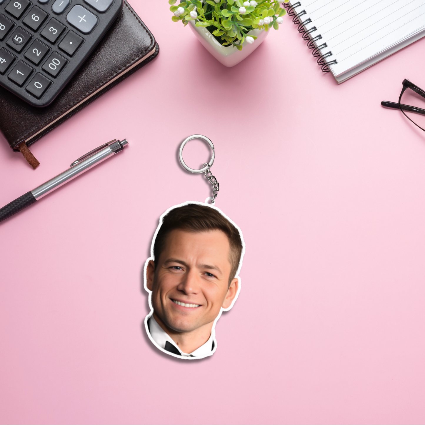 Taron Egerton Both Sided Acrylic Keychain | Fan Gift