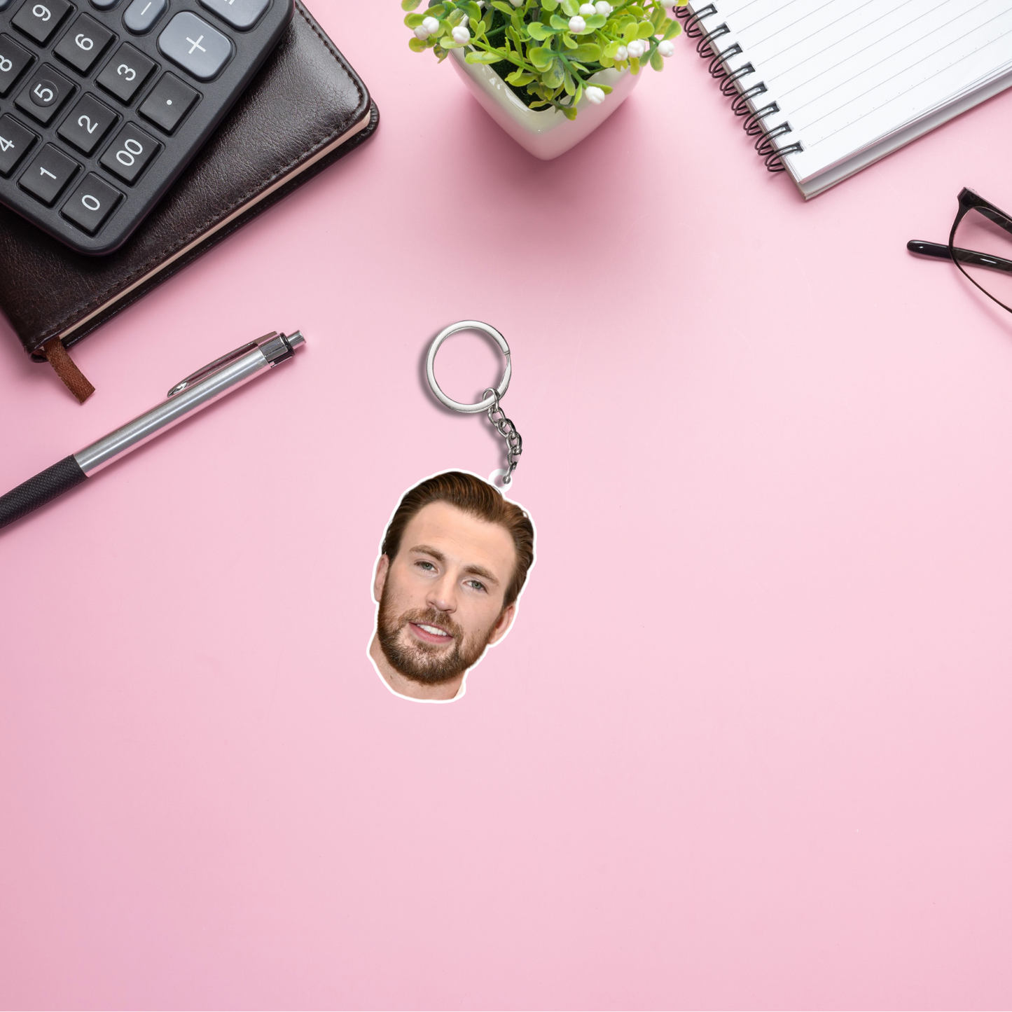 Chris Evans 2 Layer Acrylic Keychain | Fan Gift