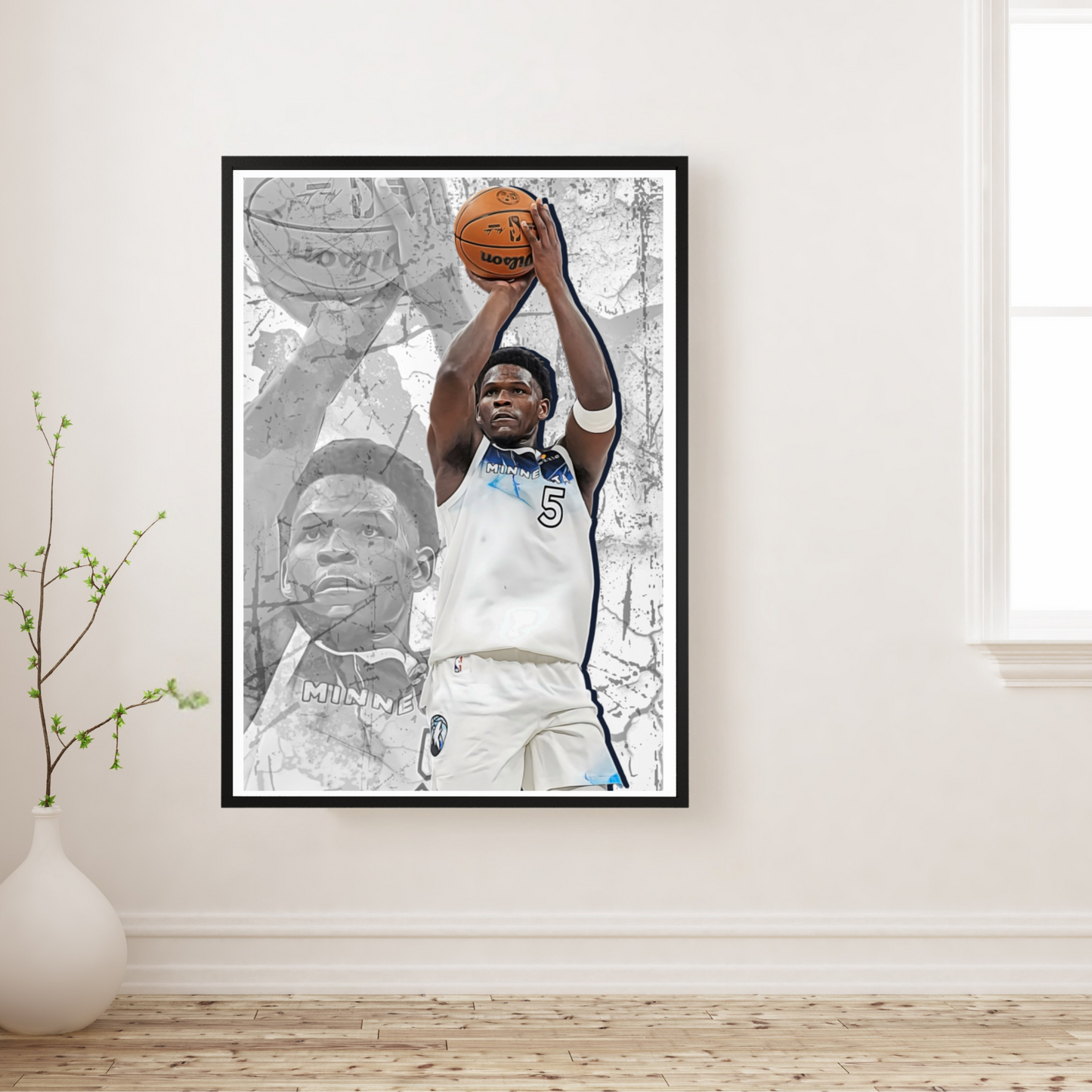 Anthony Edwards Premium Matte Paper Poster, Frames & Hanger