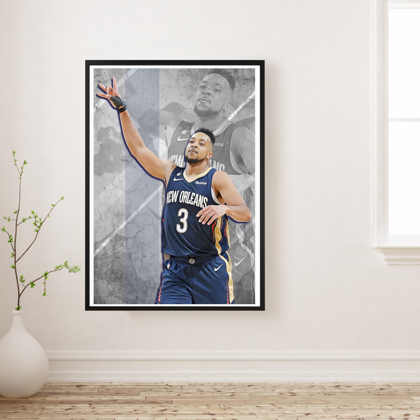 CJ McCollum Matte Paper Poster, Frames & Hanger, NBA Fan Gift