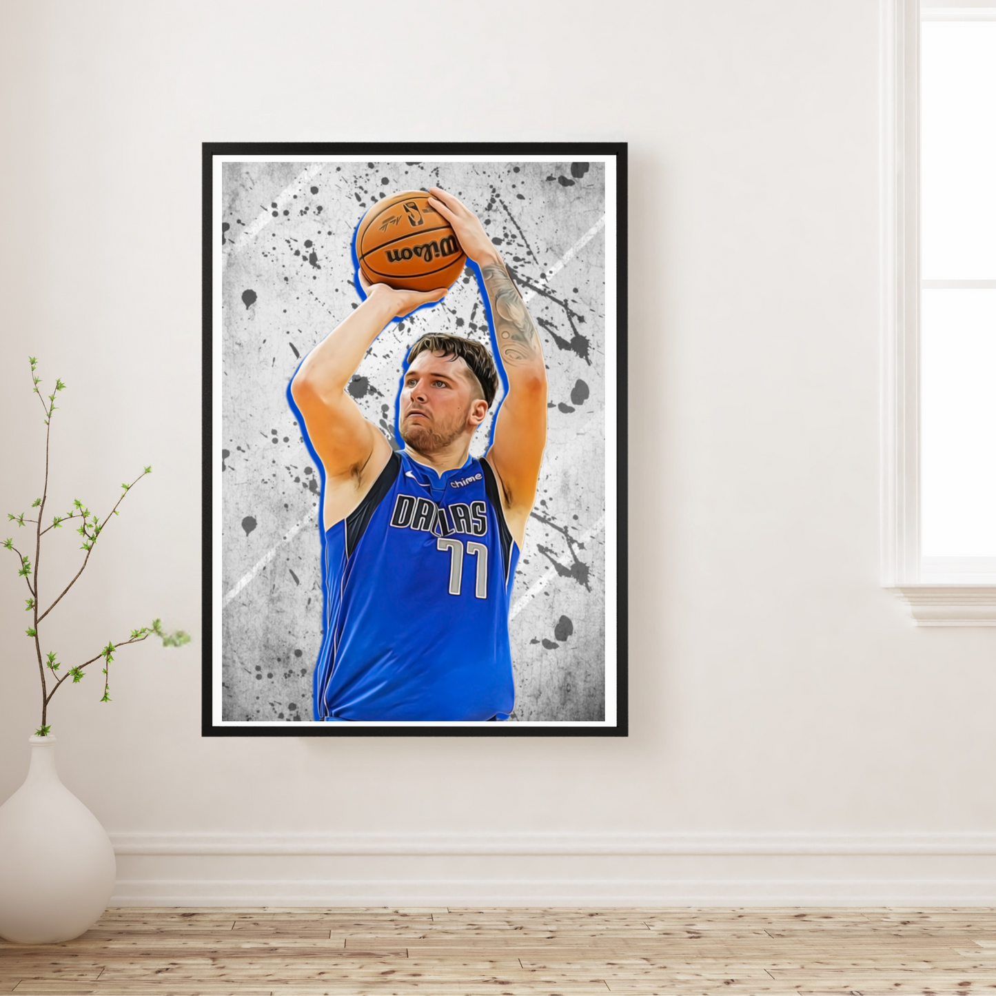 Luka Dončić Matte Paper Poster, Frames & Hanger, NBA Fan Gift
