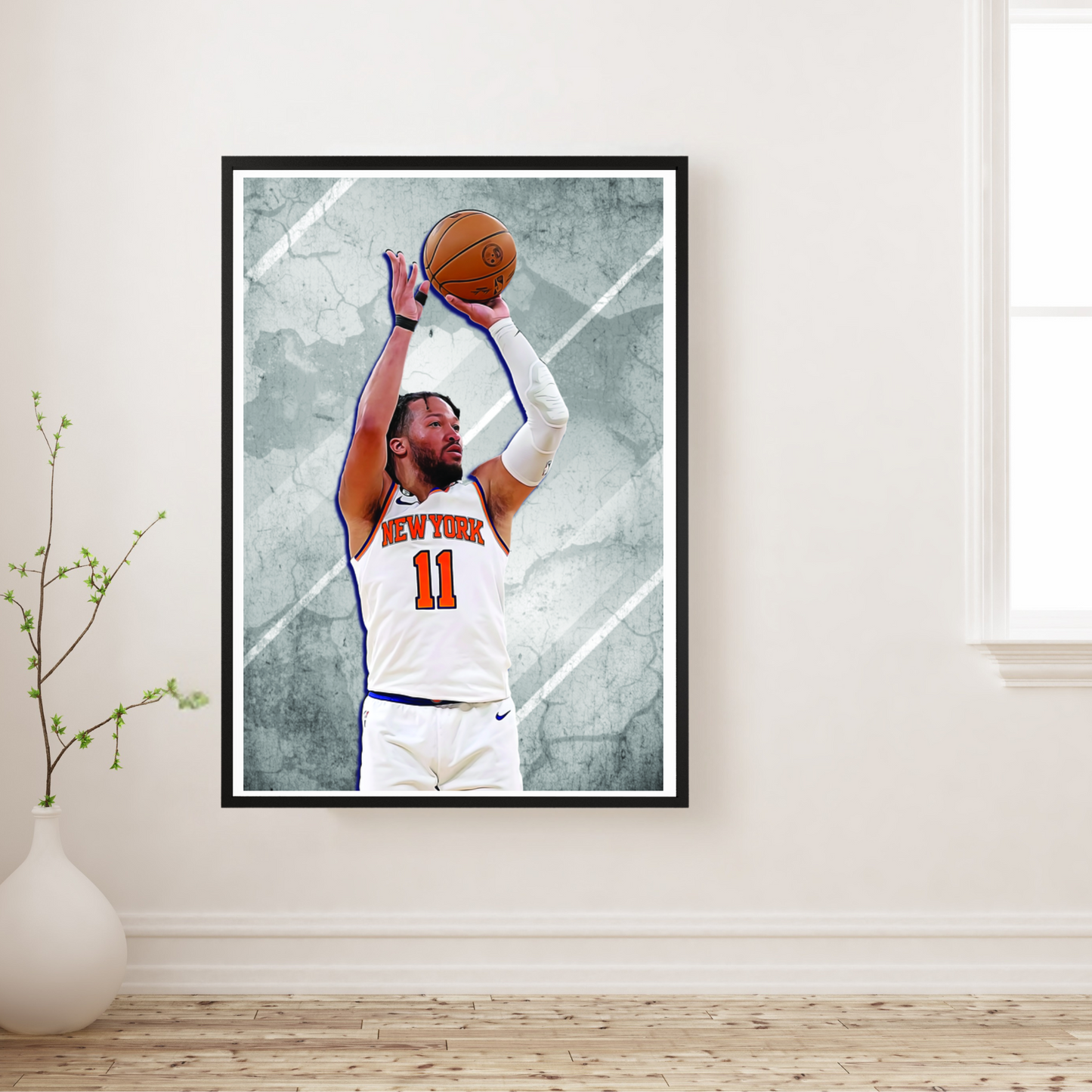 Jalen Brunson Matte Paper Poster, Frames & Hanger, NBA Fan Gift