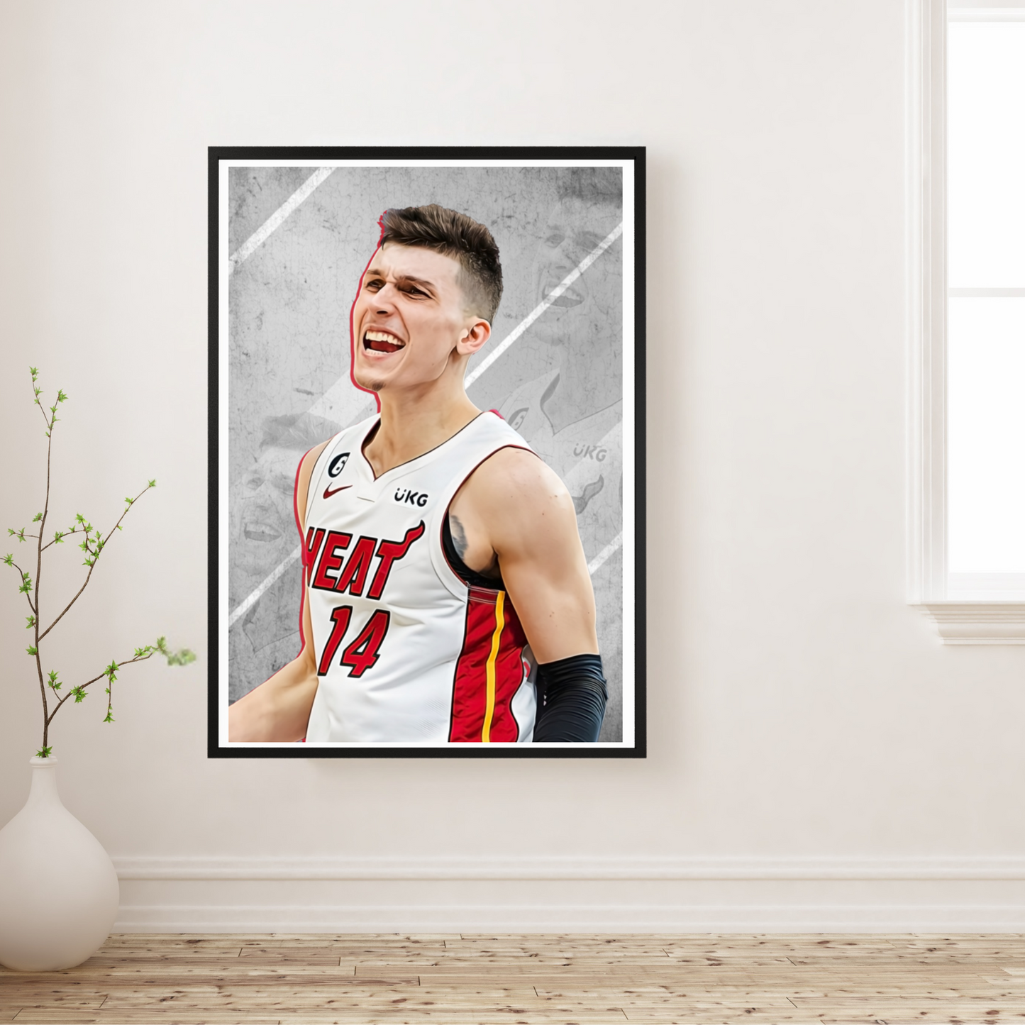 Tyler Herro Matte Paper Poster, Frames & Hanger, NBA Fan Gift