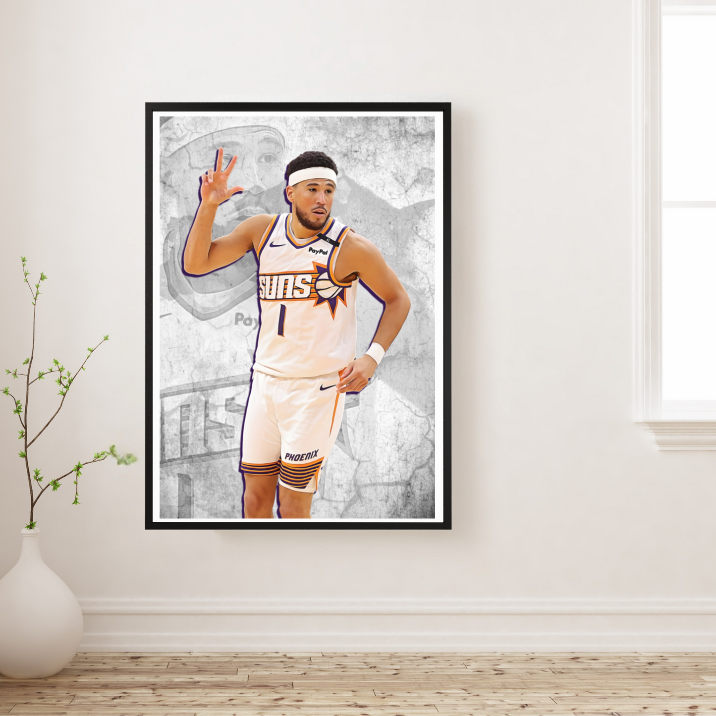 Devin Booker Matte Paper Poster, Frames & Hanger, NBA Fan Gift