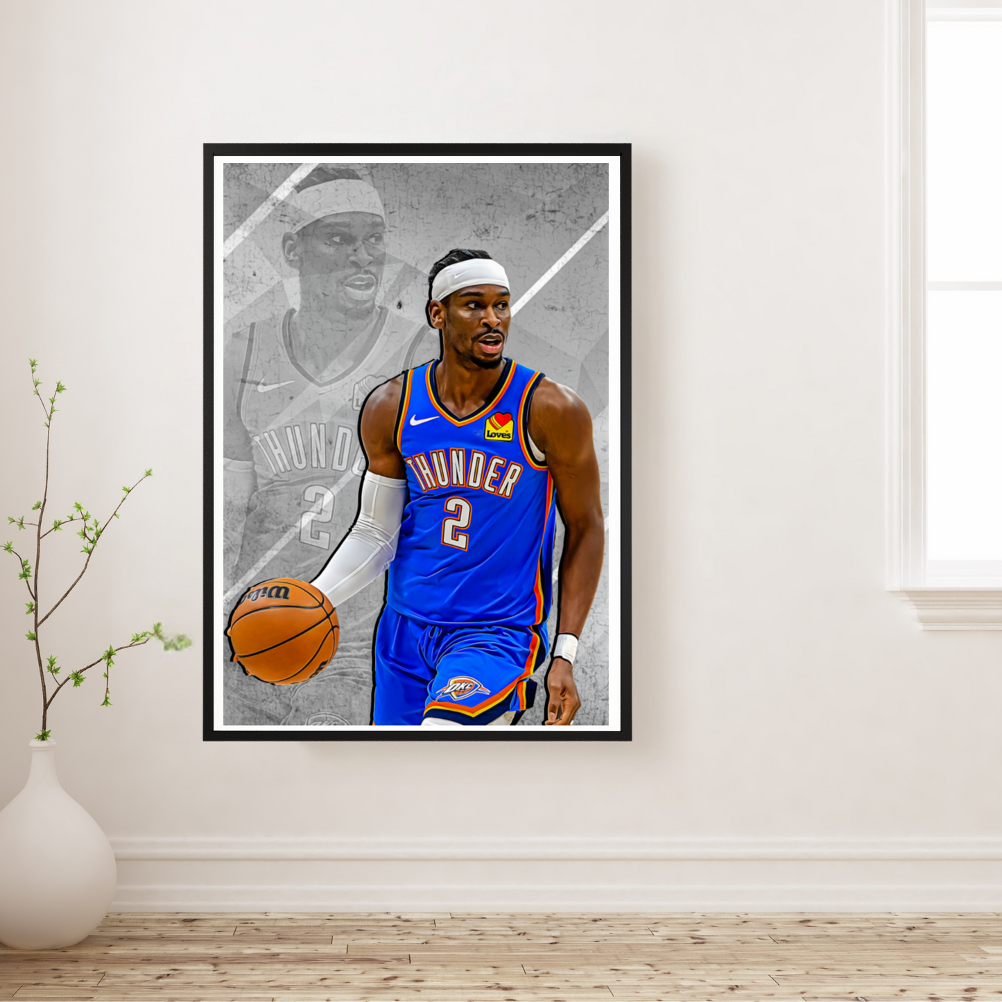 Shai Gilgeous-Alexander Matte Paper Poster, Frames & Hanger