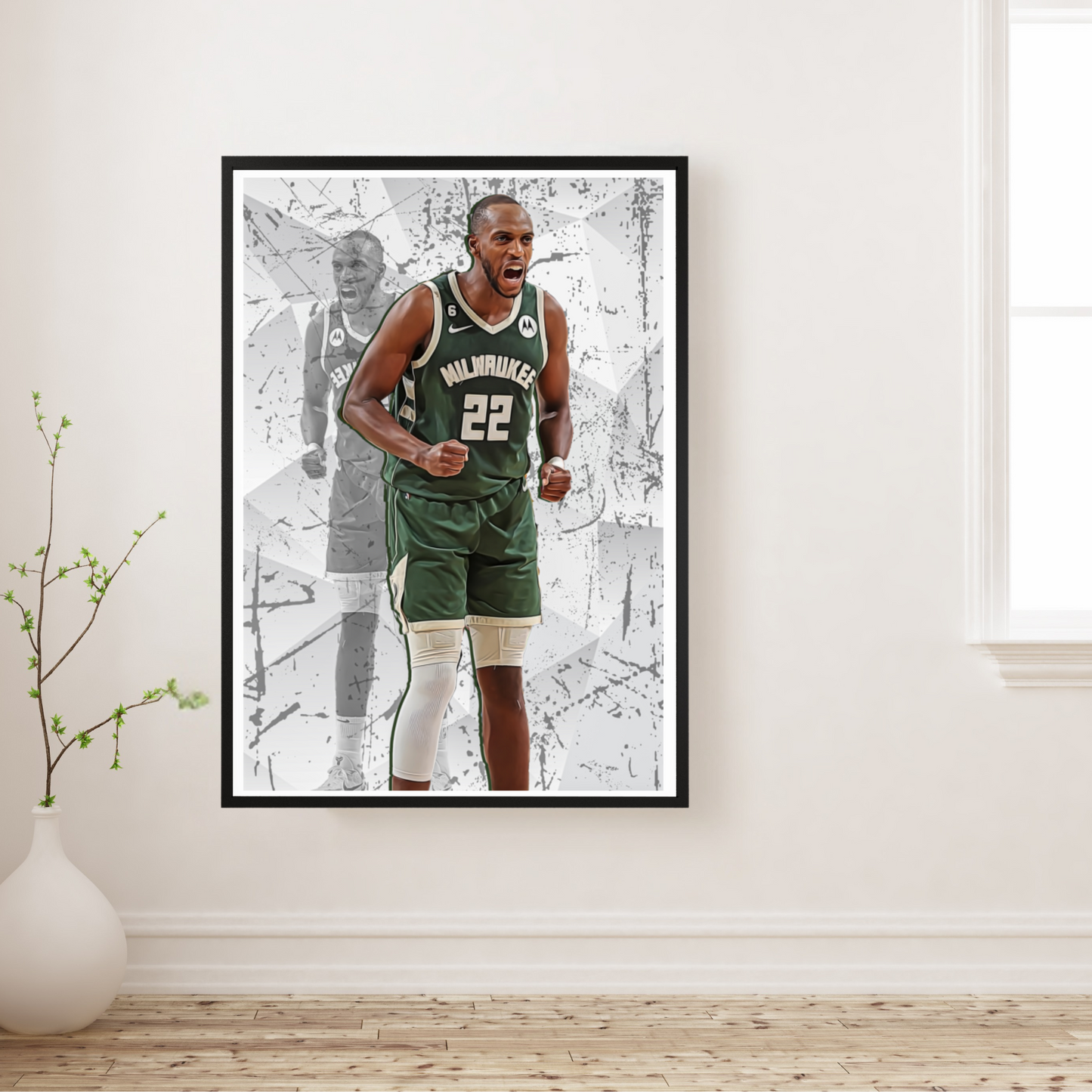 Khris Middleton Matte Paper Poster, Frames & Hanger