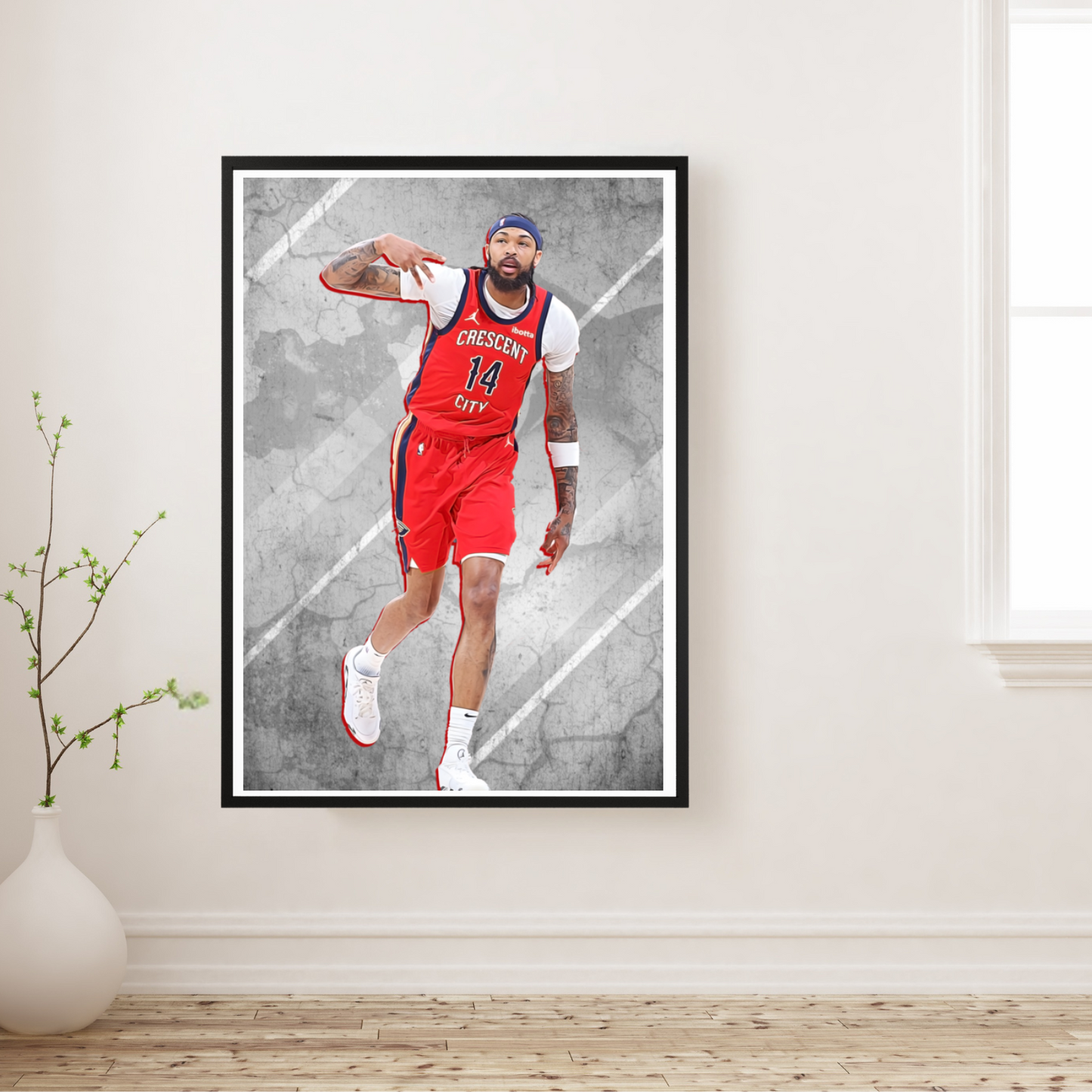 Brandon Ingram Matte Paper Poster, Frames & Hanger, NBA Fan Gift