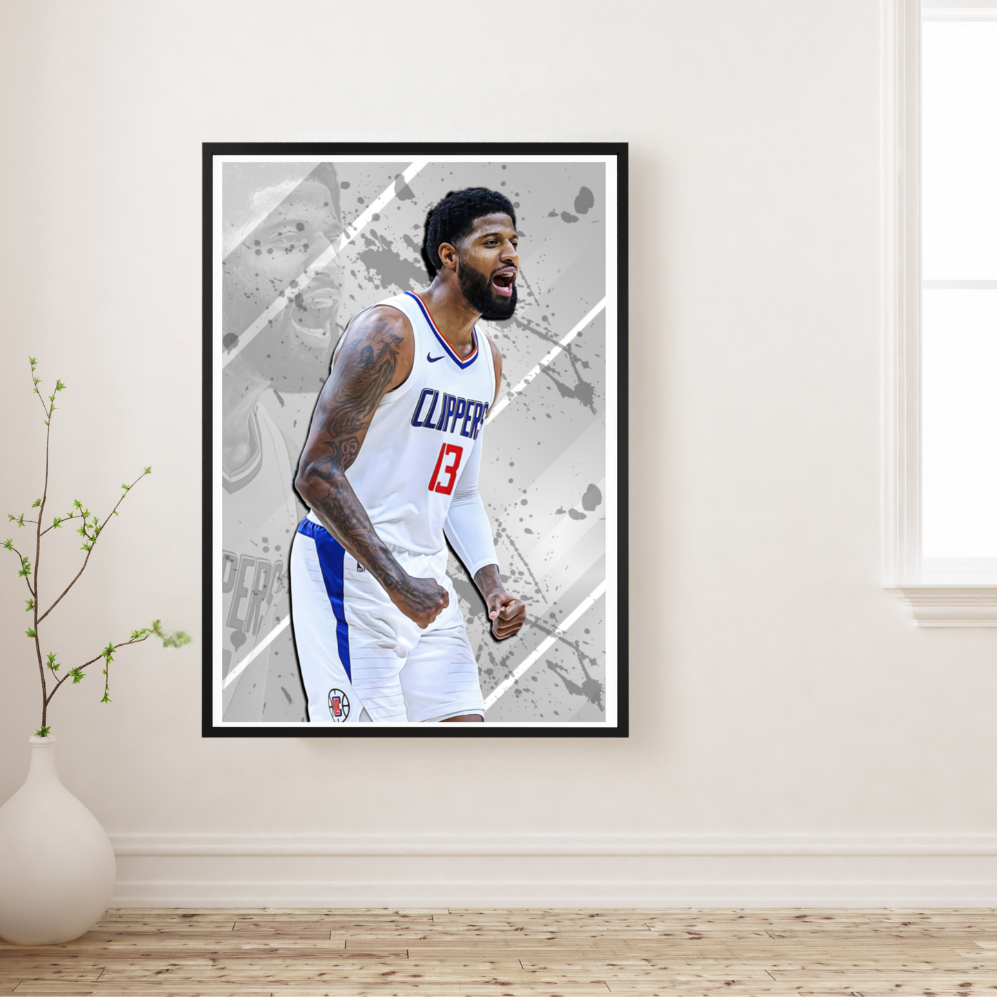 Paul George Matte Paper Poster, Frames & Hanger, NBA Fan Gift
