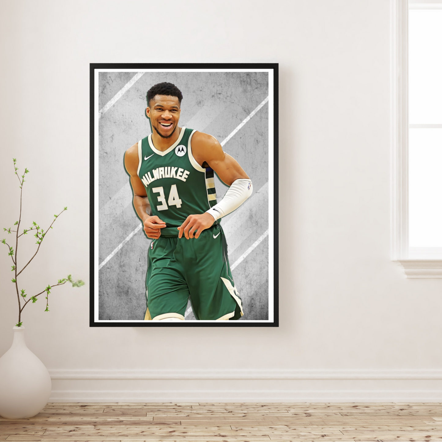 Giannis Antetokounmpo Matte Paper Poster, Frames & Hanger, NBA Fan Gift