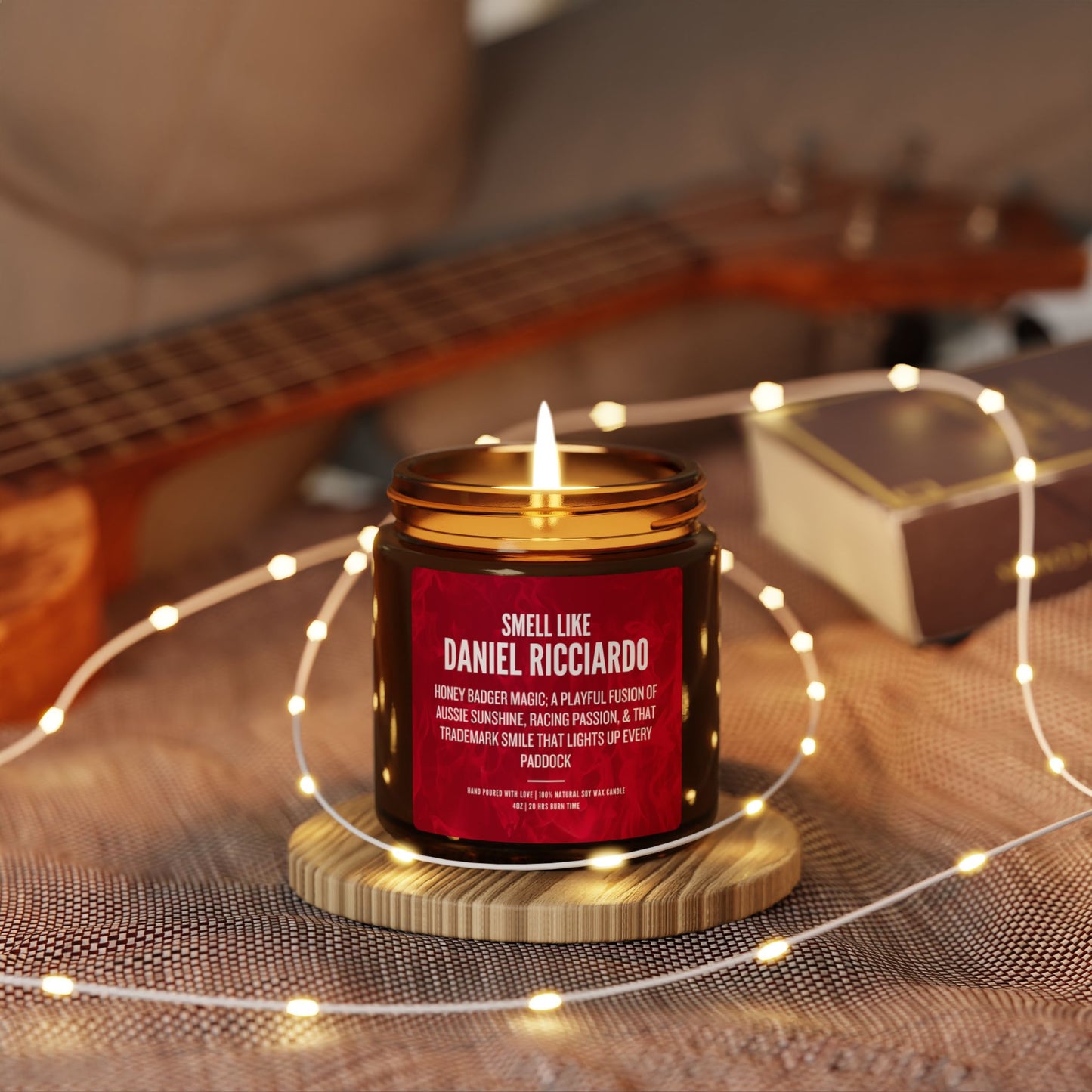 Daniel Ricciardo Scented Candle for fan Gift | Luxury Soy Candle | F1 Fan Gift