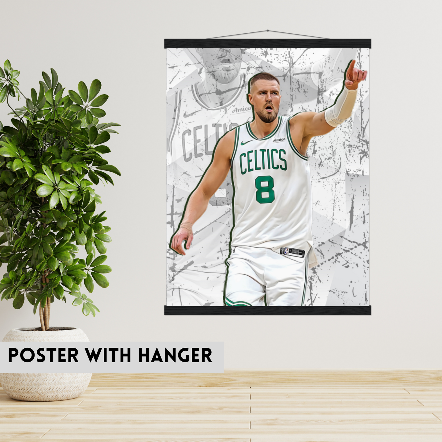 Kristaps Porziņģis Matte Paper Poster, Frames & Hanger