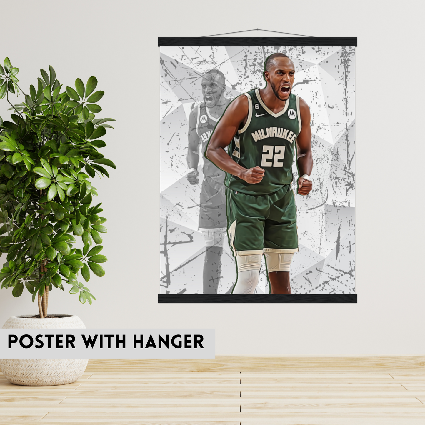 Khris Middleton Matte Paper Poster, Frames & Hanger