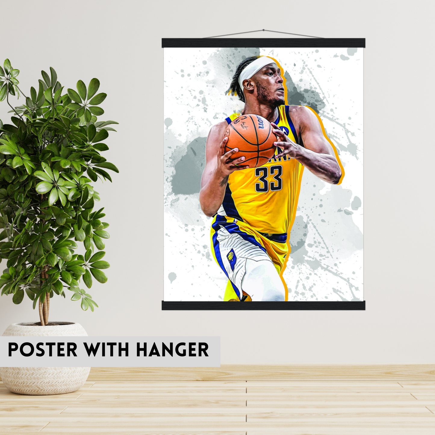 Myles Turner Matte Paper Poster, Frames & Hanger, NBA Fan Gift