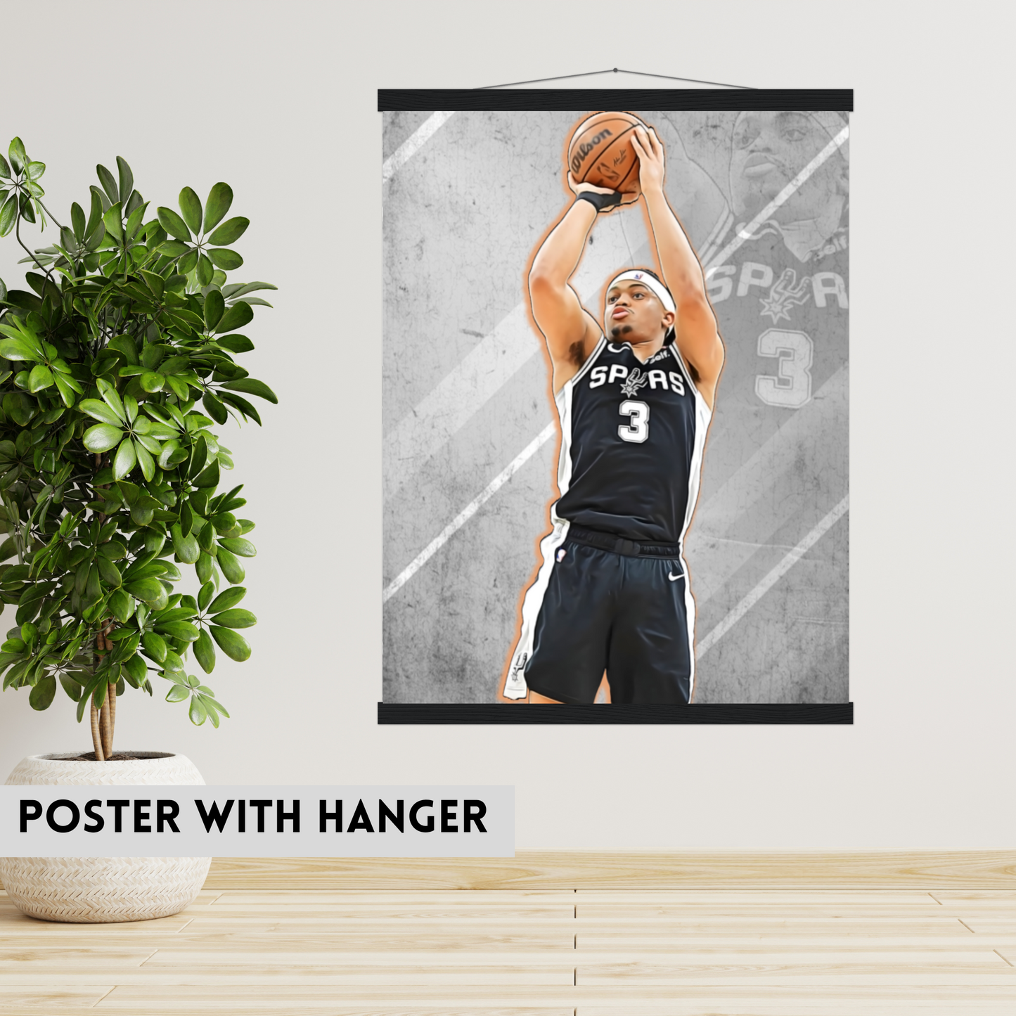 Keldon Johnson Matte Paper Poster, Frames & Hanger