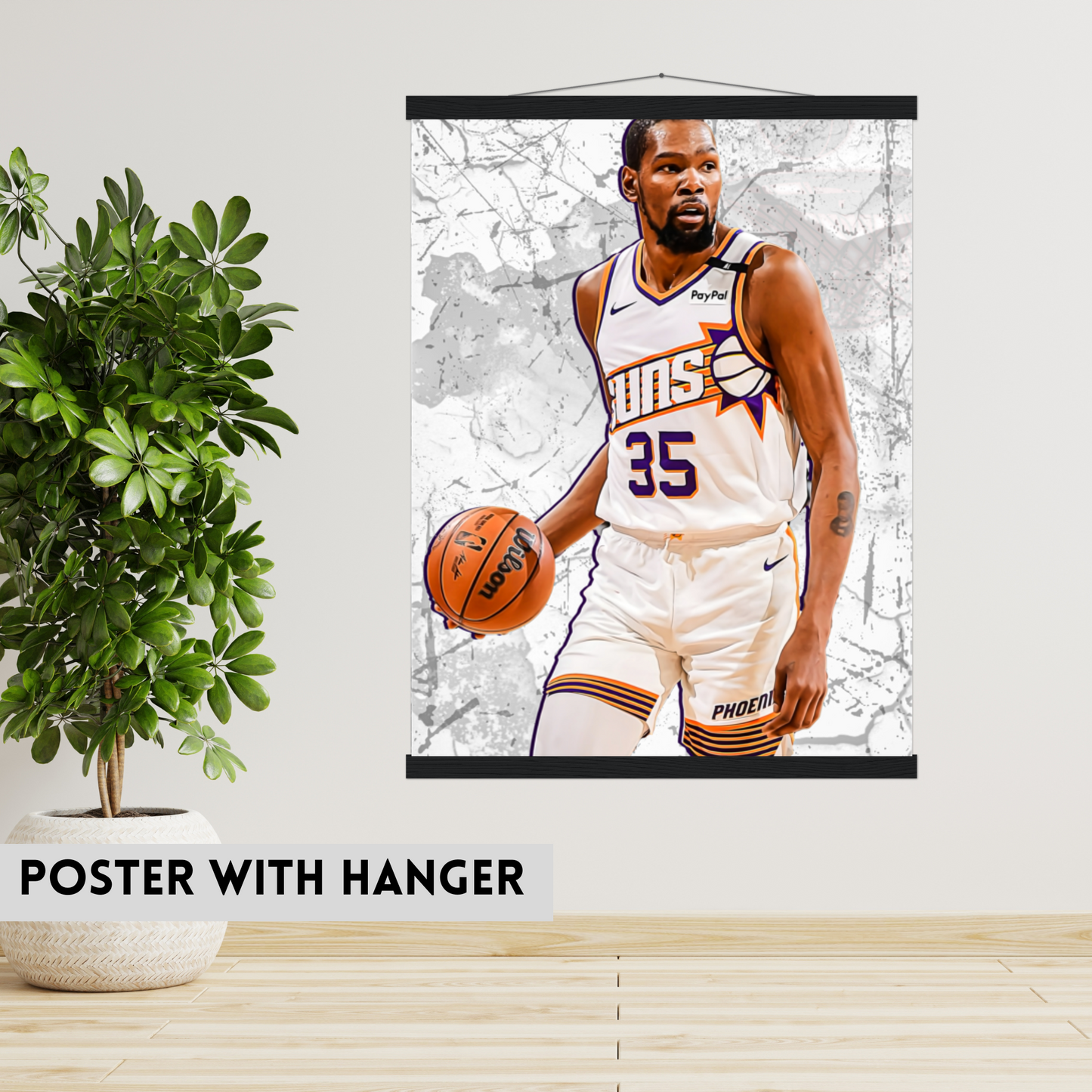 Kevin Durant Premium Matte Paper Poster, Frames & Hanger