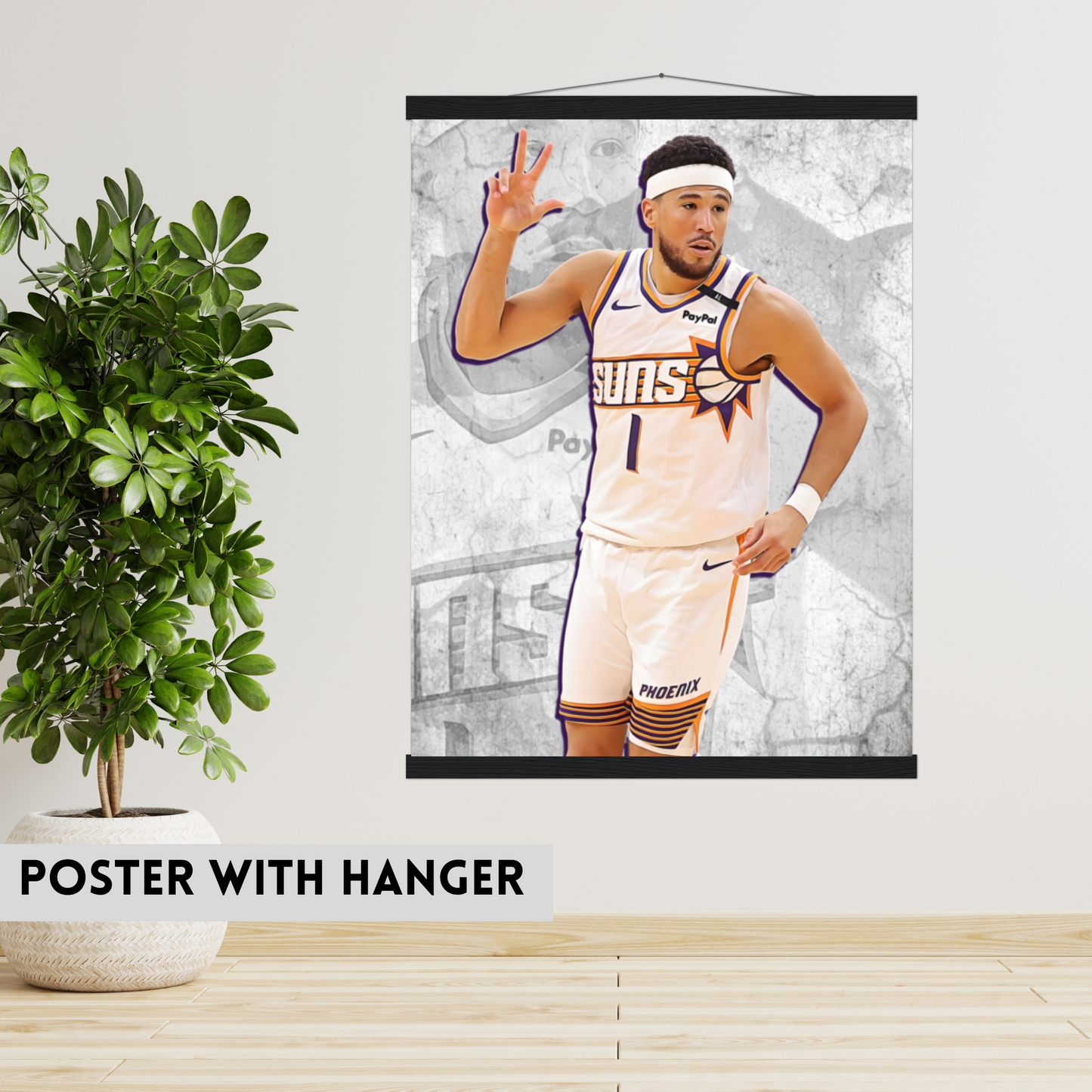 Devin Booker Matte Paper Poster, Frames & Hanger, NBA Fan Gift