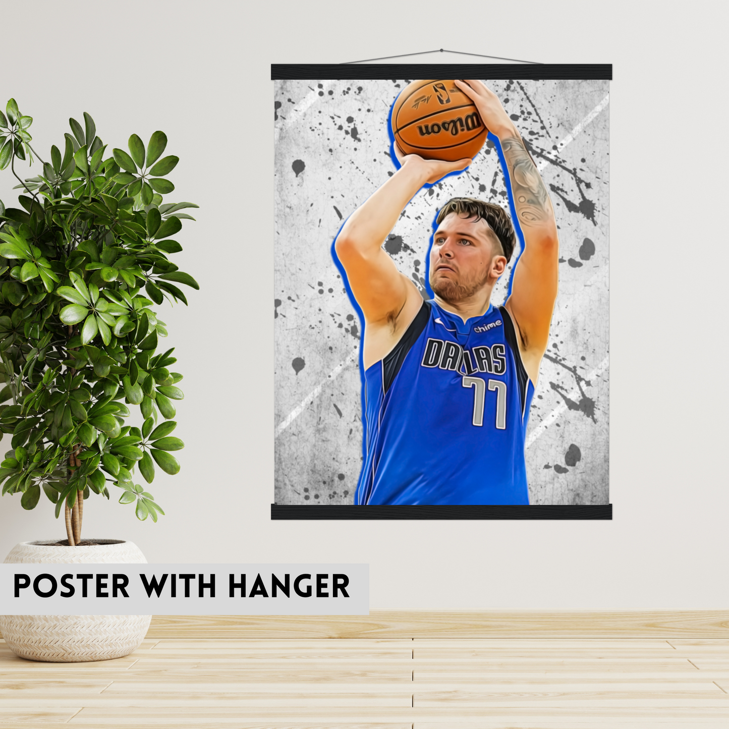 Luka Dončić Matte Paper Poster, Frames & Hanger, NBA Fan Gift