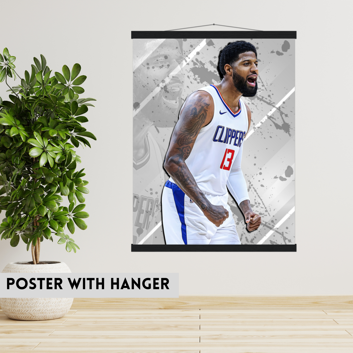 Paul George Matte Paper Poster, Frames & Hanger, NBA Fan Gift