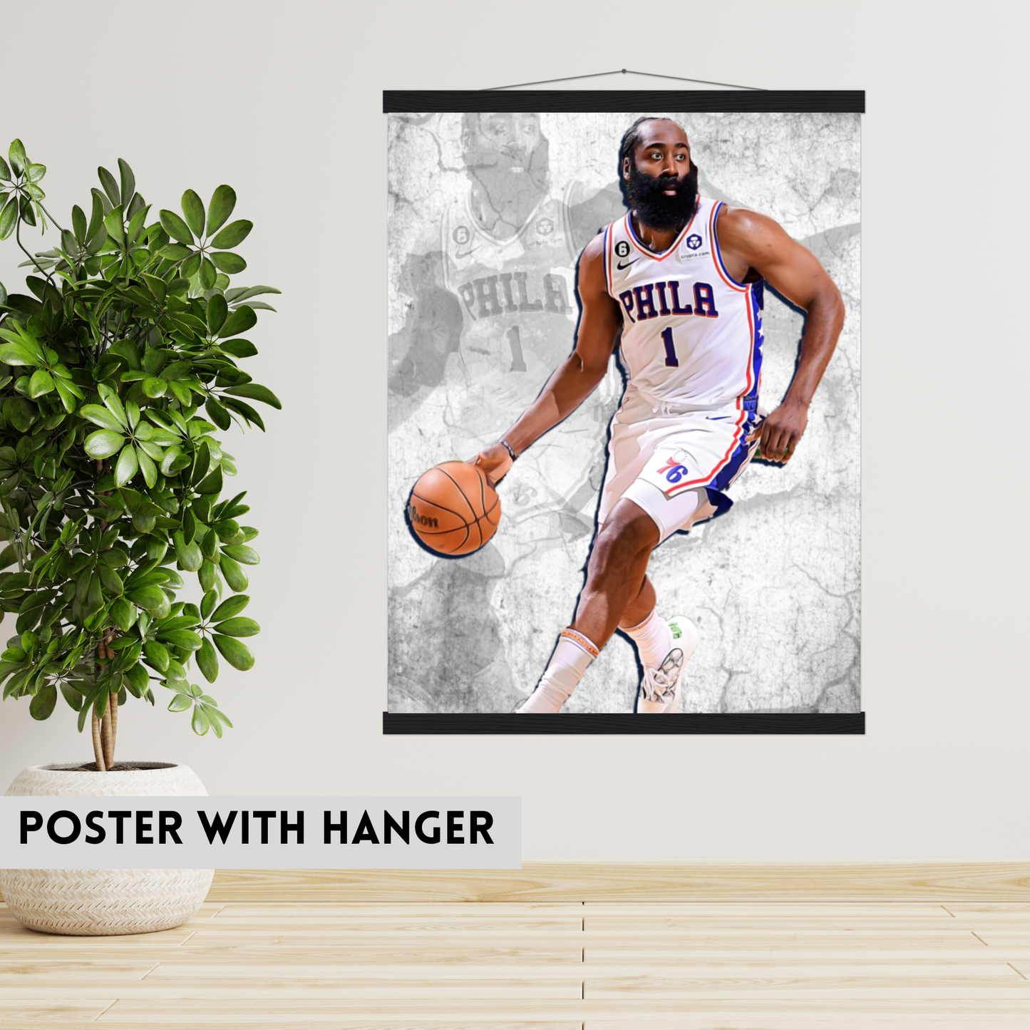 James Harden Matte Paper Poster, Frames & Hanger