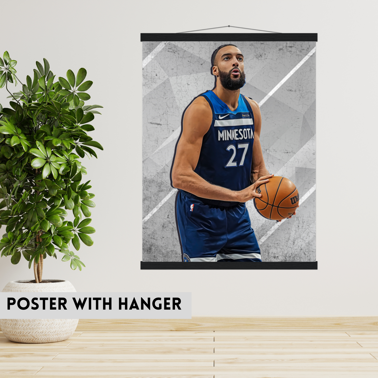 Rudy Gobert Matte Paper Poster, Frames & Hanger