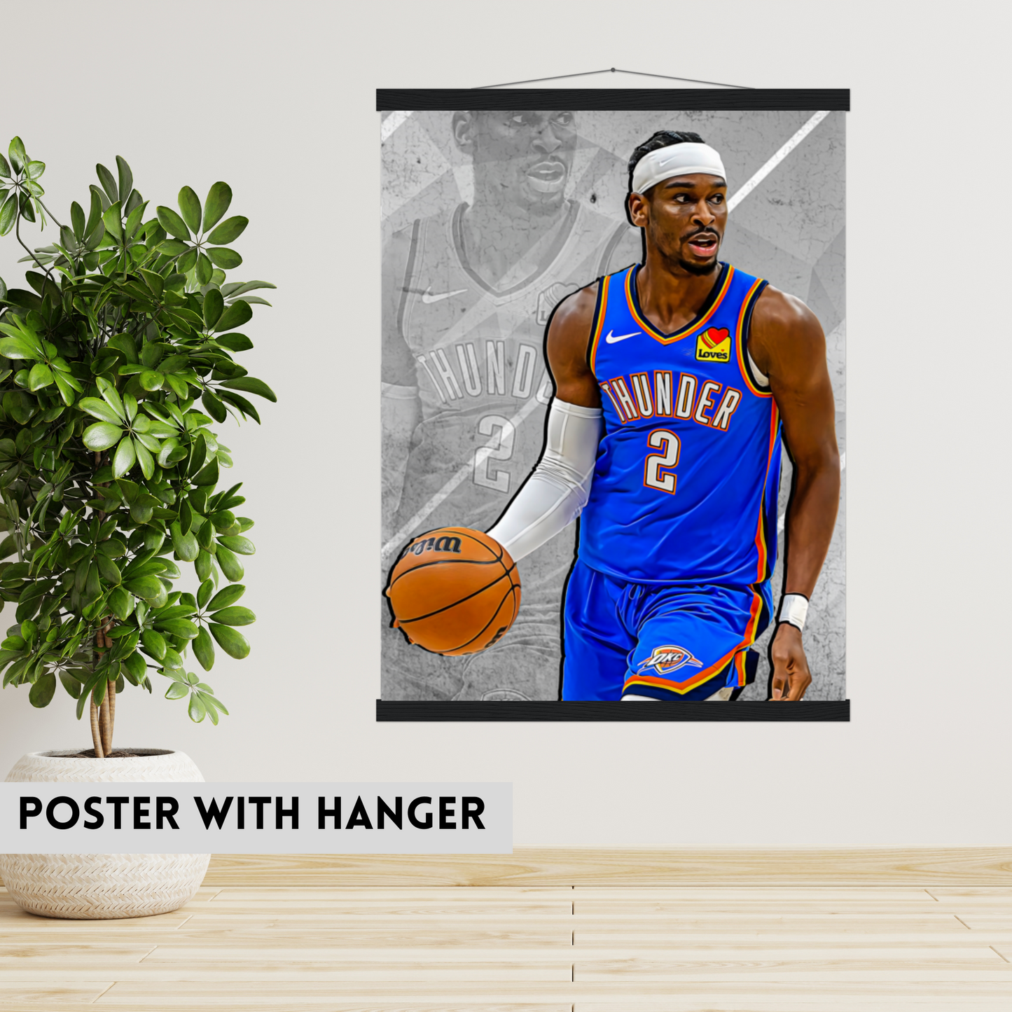 Shai Gilgeous-Alexander Matte Paper Poster, Frames & Hanger