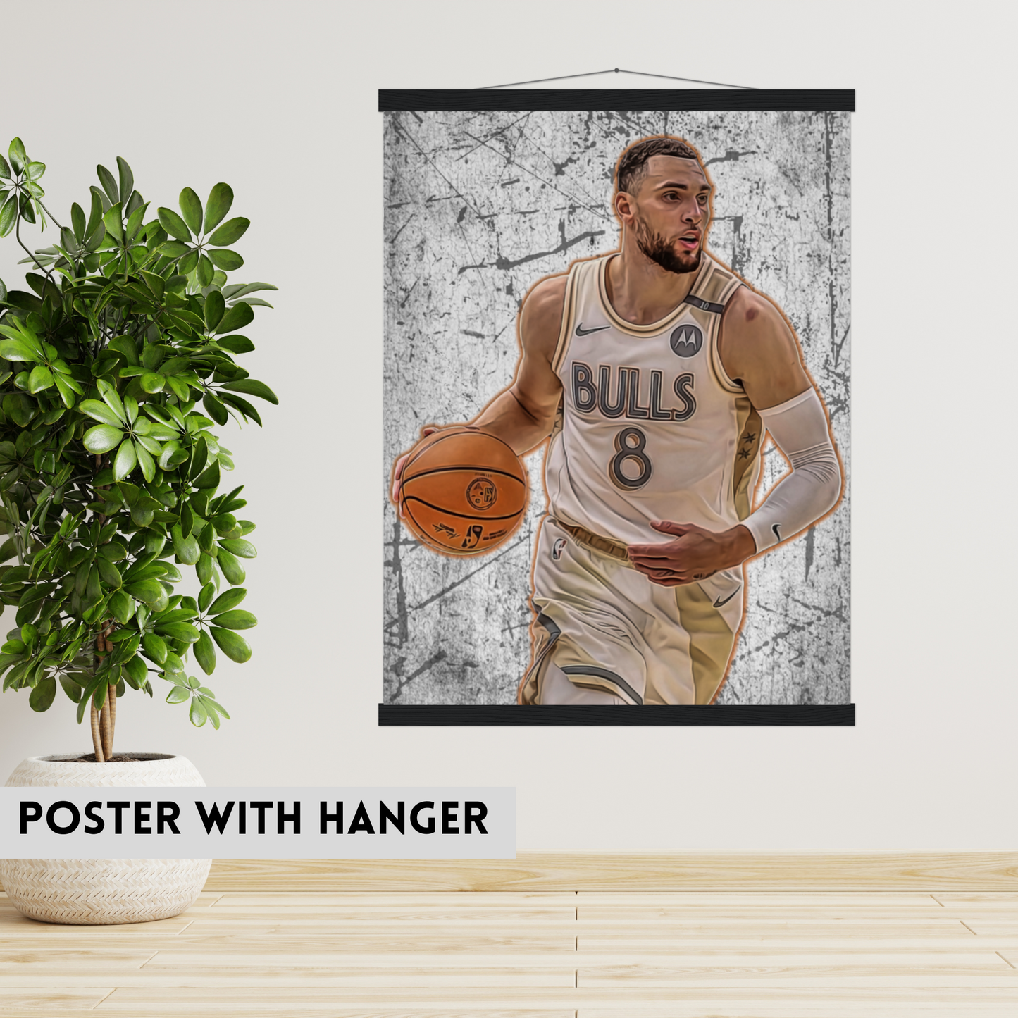 Zach LaVine Matte Paper Poster, Frames & Hanger