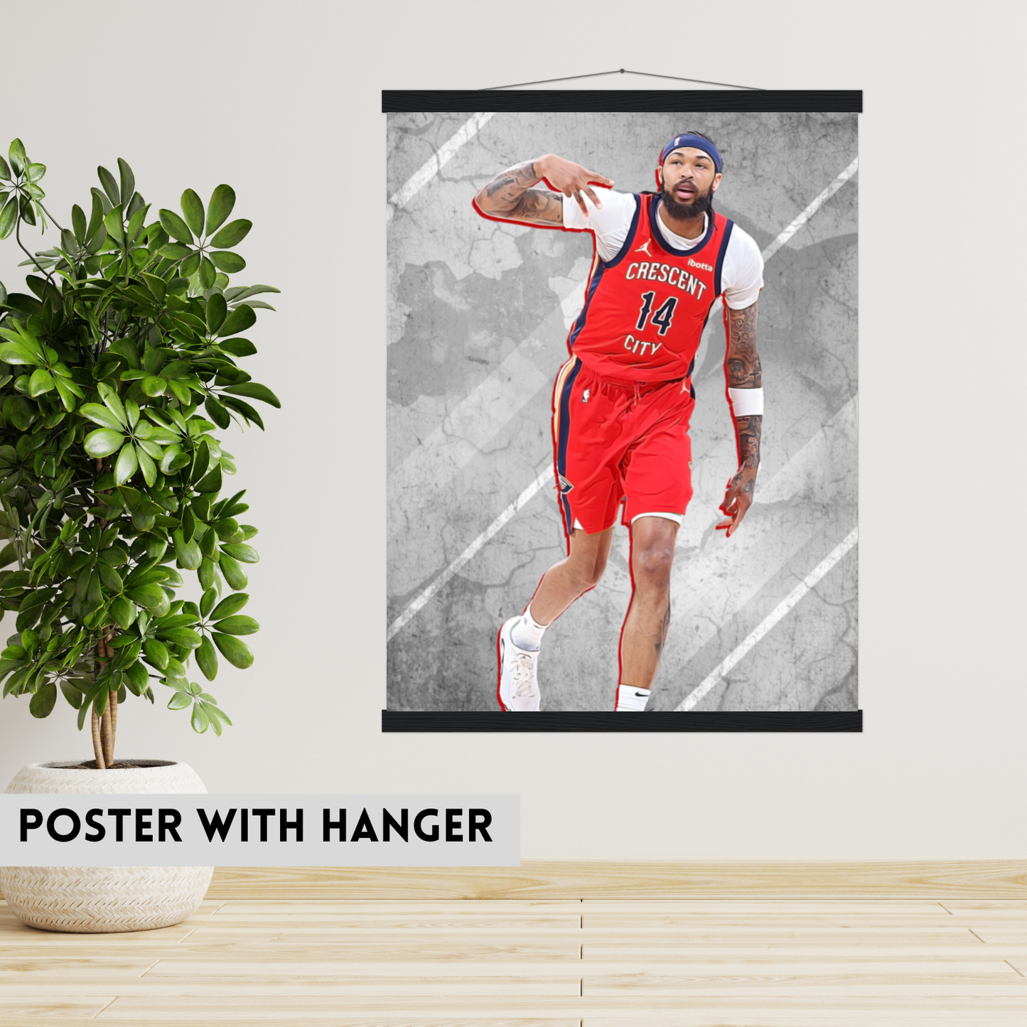 Brandon Ingram Matte Paper Poster, Frames & Hanger, NBA Fan Gift