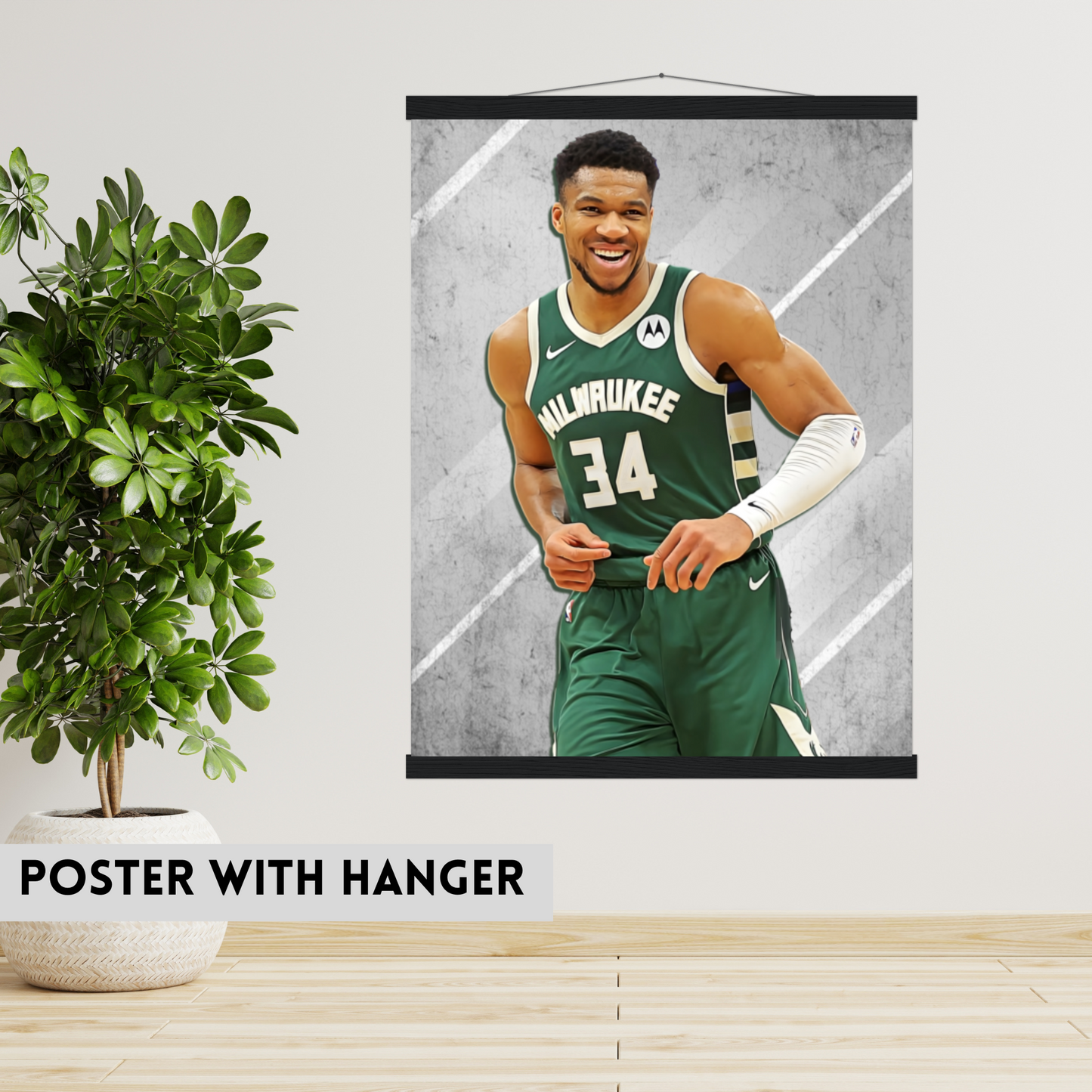 Giannis Antetokounmpo Matte Paper Poster, Frames & Hanger, NBA Fan Gift