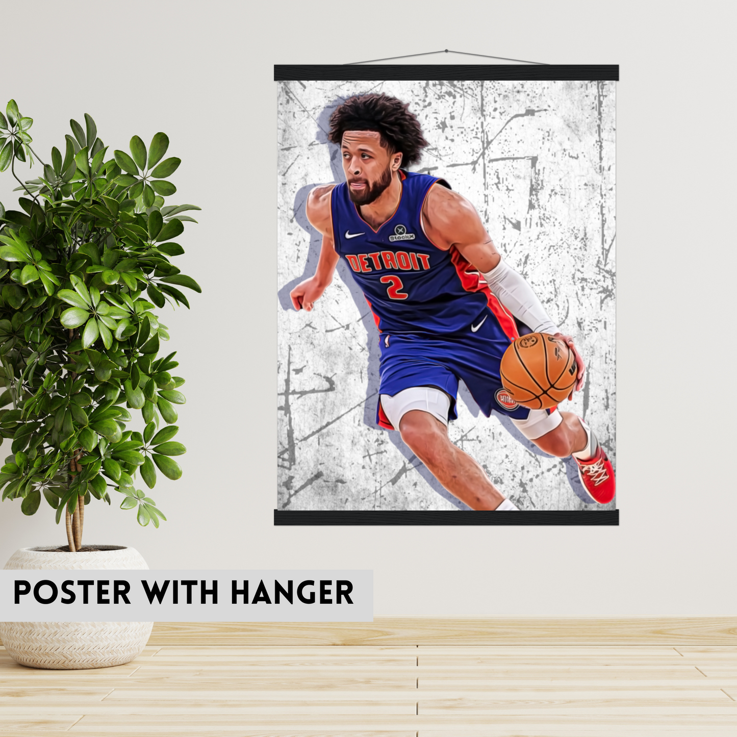 Cade Cunningham Matte Paper Poster, Frames & Hanger, NBA Fan Gift