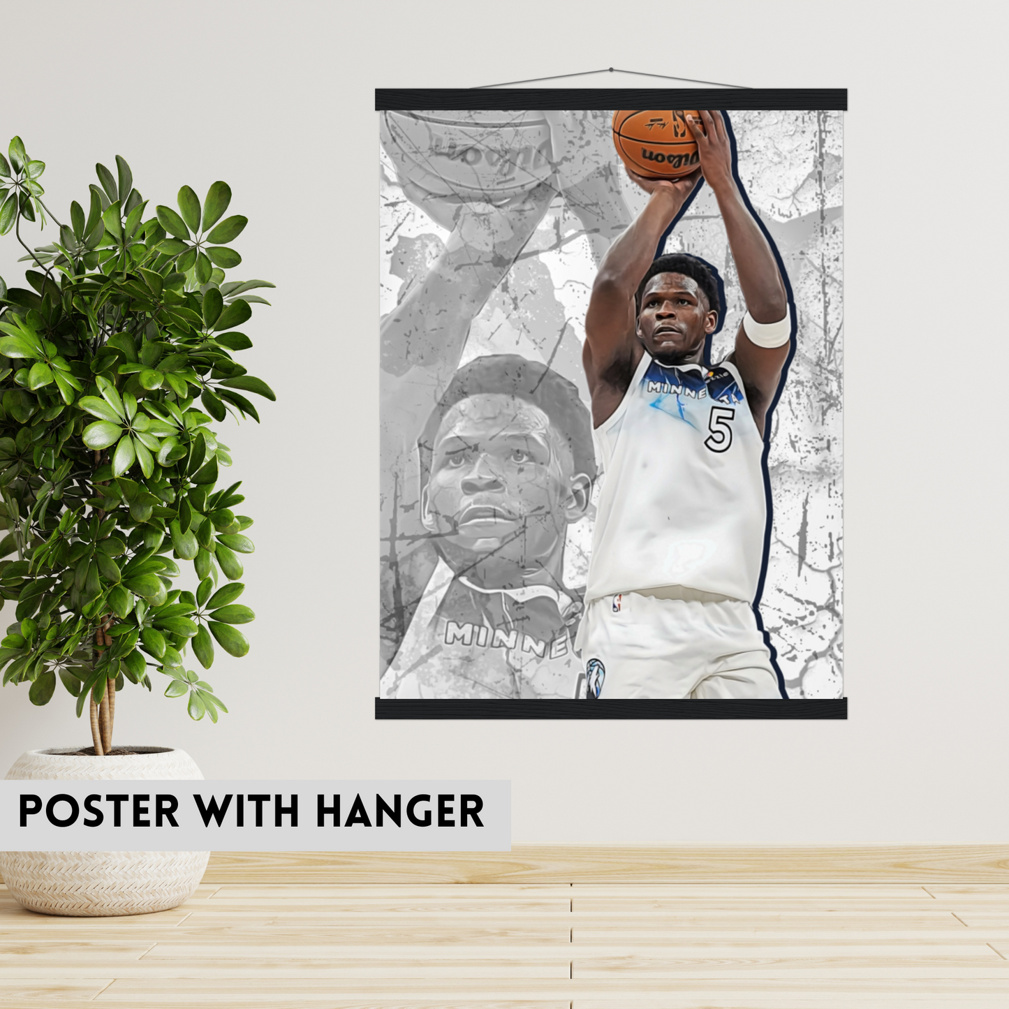 Anthony Edwards Premium Matte Paper Poster, Frames & Hanger