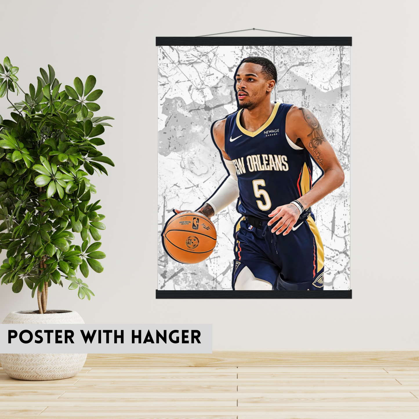 Dejounte Murray Premium Matte Paper Poster, Frames & Hanger