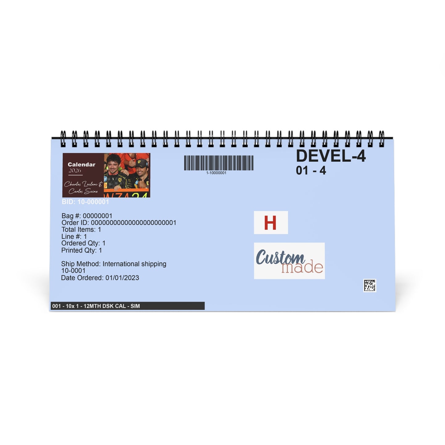 Charles Leclerc & Carlos Sainz 2026 Desk Calendar | Ferrari F1 Drivers | Formula 1 Racing Planner | Motorsport Fans Gift