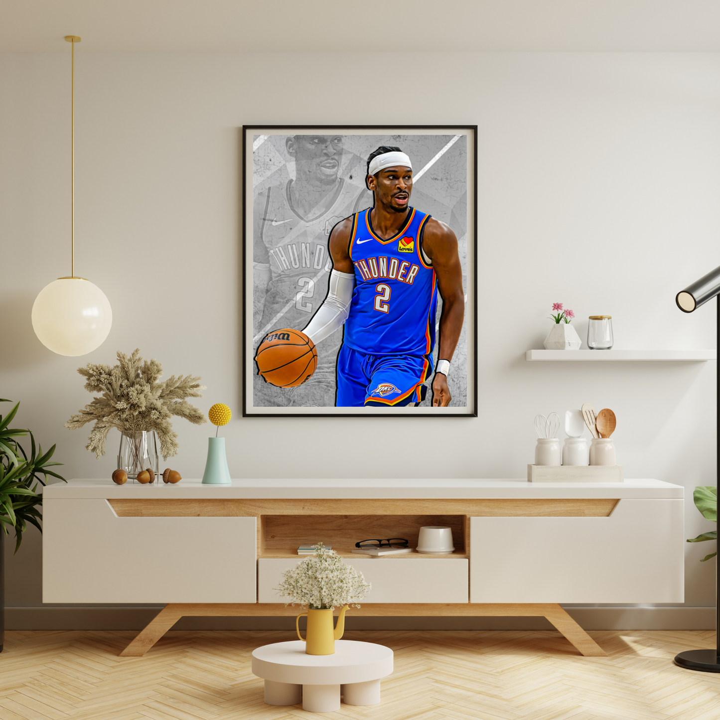 Shai Gilgeous-Alexander Matte Paper Poster, Frames & Hanger