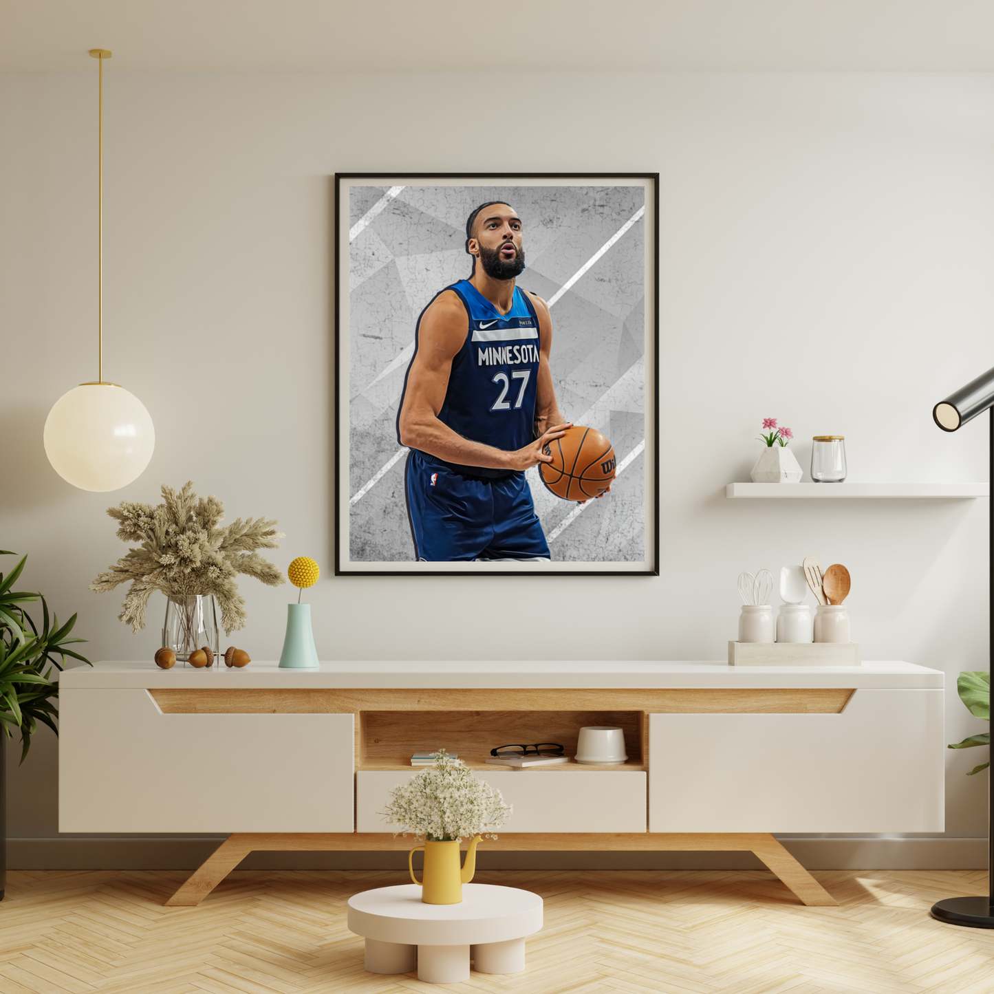 Rudy Gobert Matte Paper Poster, Frames & Hanger