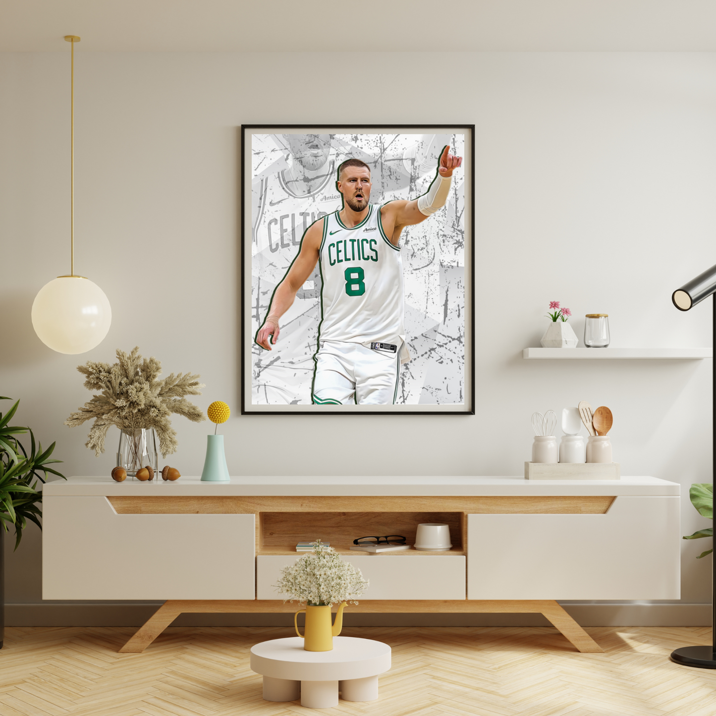 Kristaps Porziņģis Matte Paper Poster, Frames & Hanger