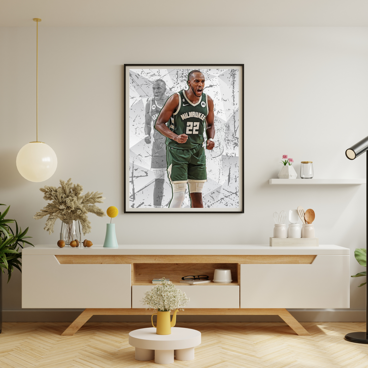 Khris Middleton Matte Paper Poster, Frames & Hanger