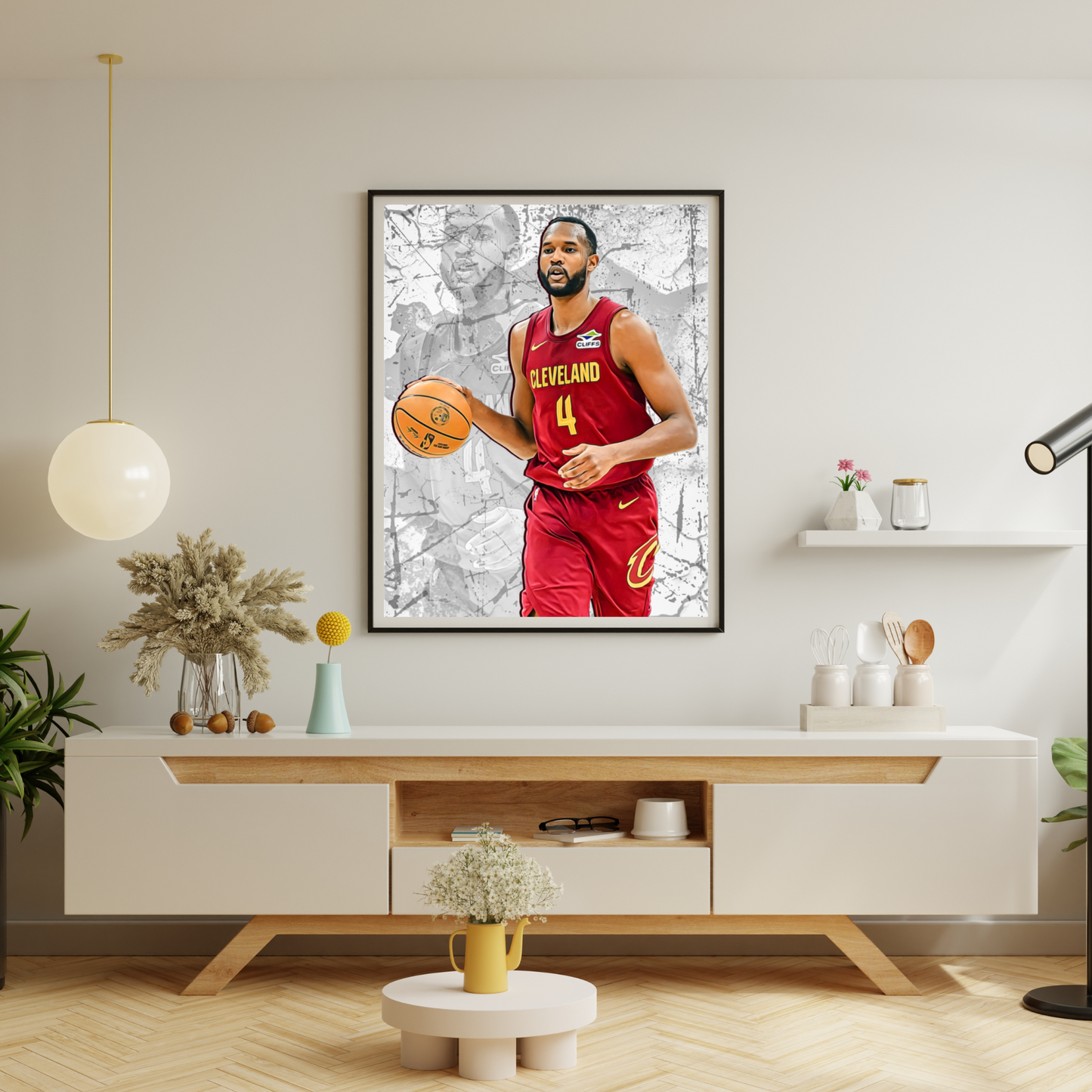 Evan Mobley Premium Matte Paper Poster, Frames & Hanger