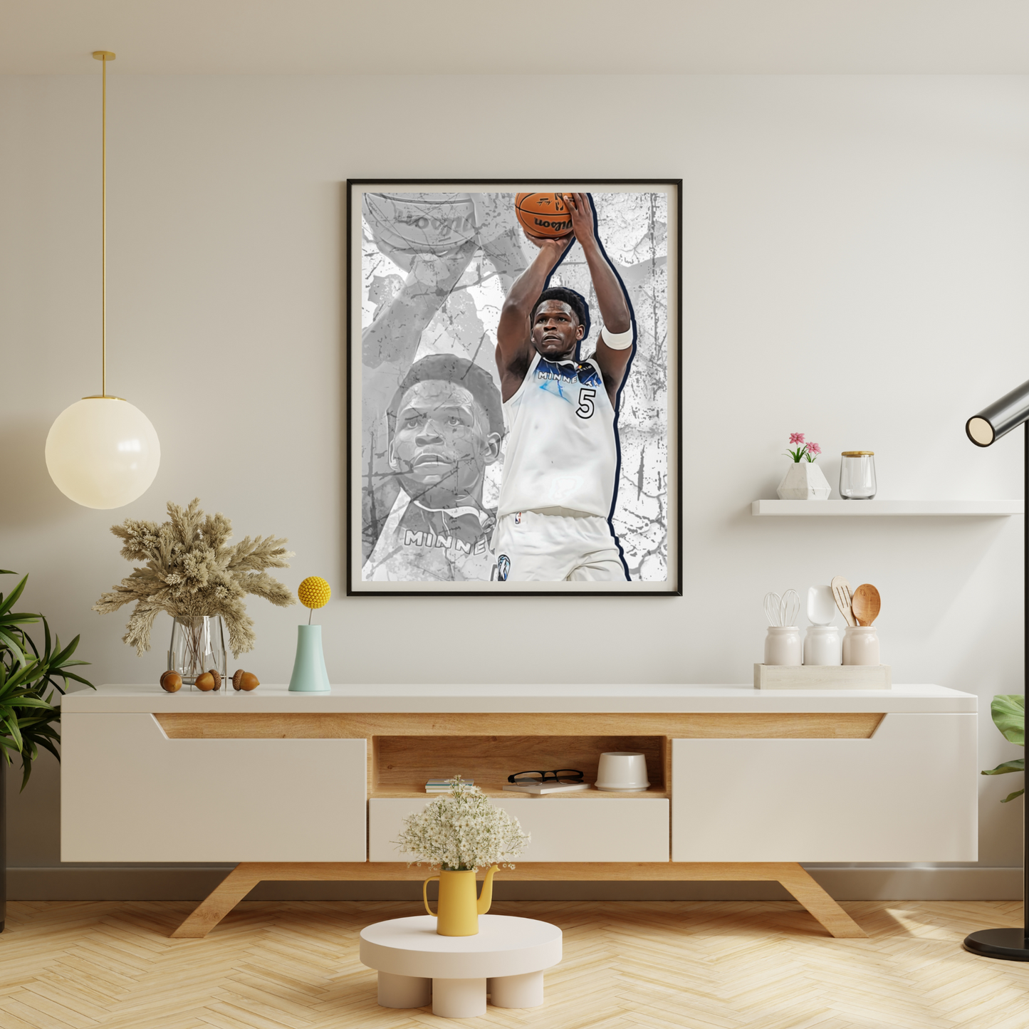 Anthony Edwards Premium Matte Paper Poster, Frames & Hanger