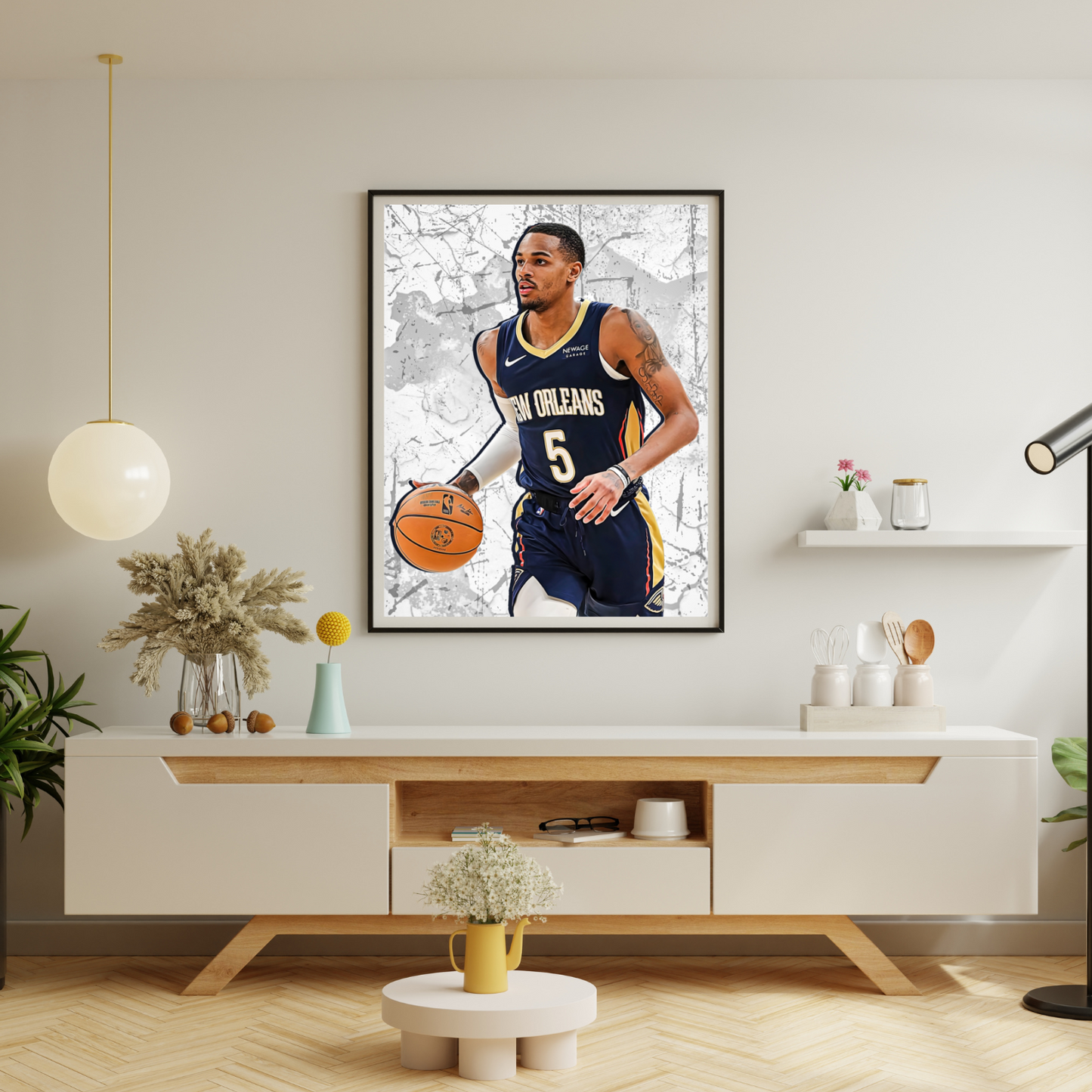 Dejounte Murray Premium Matte Paper Poster, Frames & Hanger