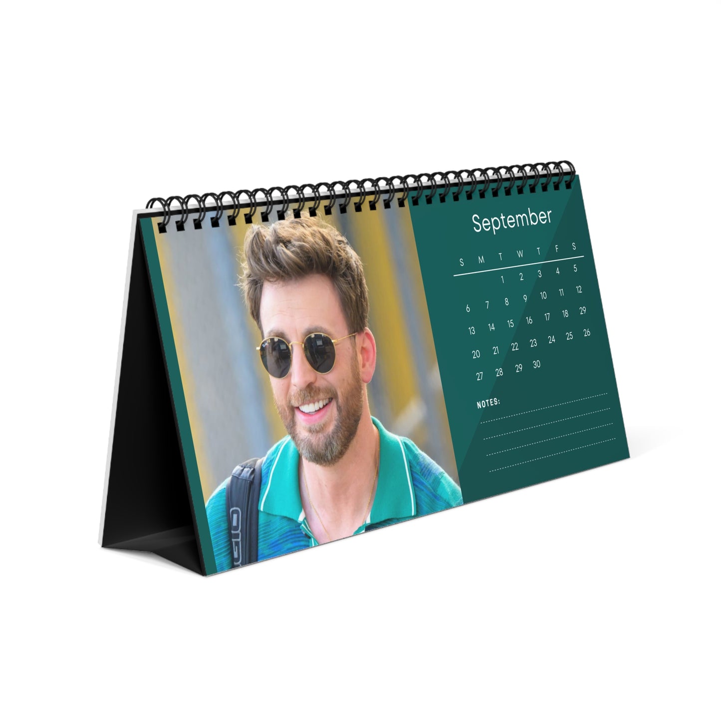 Chris Evans 2026 Desk Calendar | Celebrity Gift | Office Decor