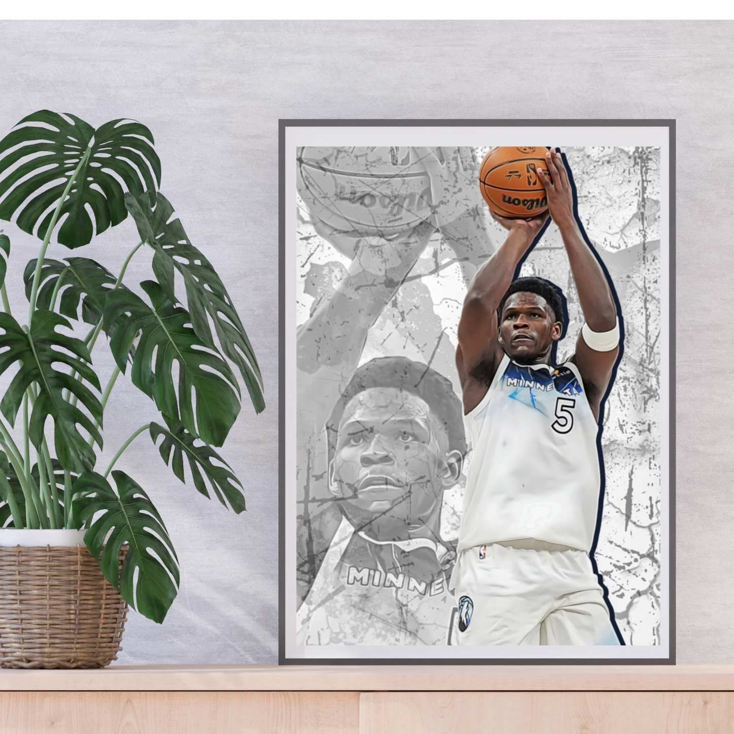 Anthony Edwards Premium Matte Paper Poster, Frames & Hanger