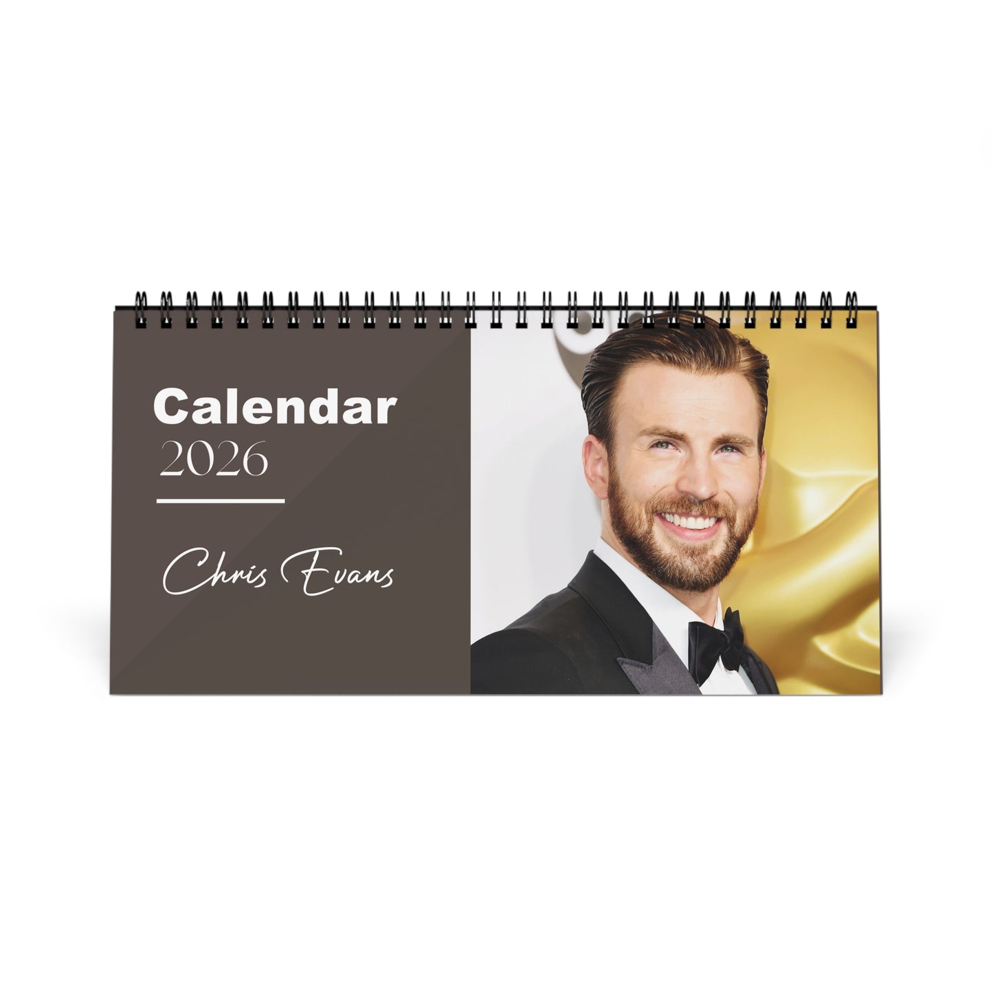 Chris Evans 2026 Desk Calendar | Celebrity Gift | Office Decor