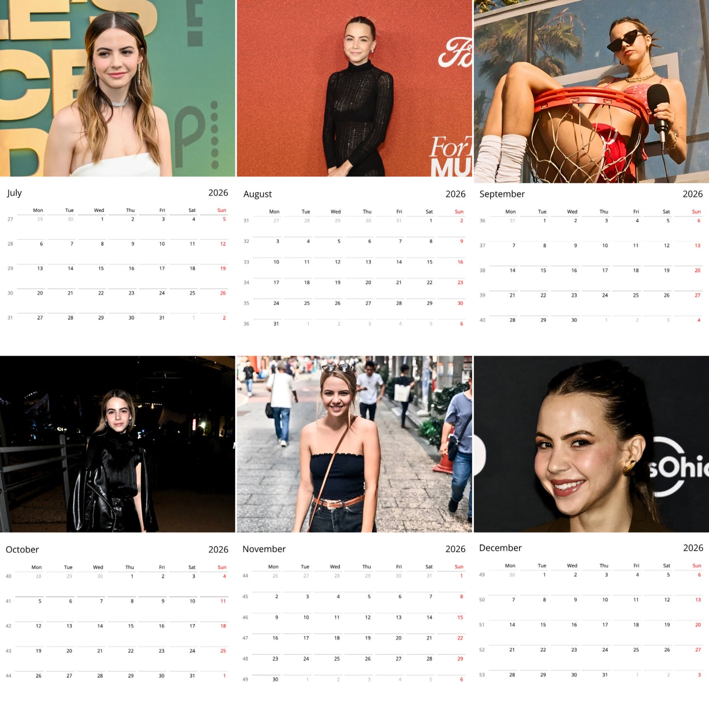 Bobbi Althoff 2026 Wall Calendar (Large Calendar) β Celebrity Fan Gift, Premium Wall Art