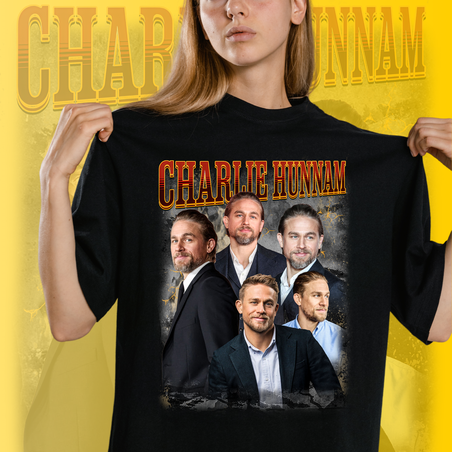 Charlie Hunnam Art T-Shirt - Fan T-Shirt Premium Collection